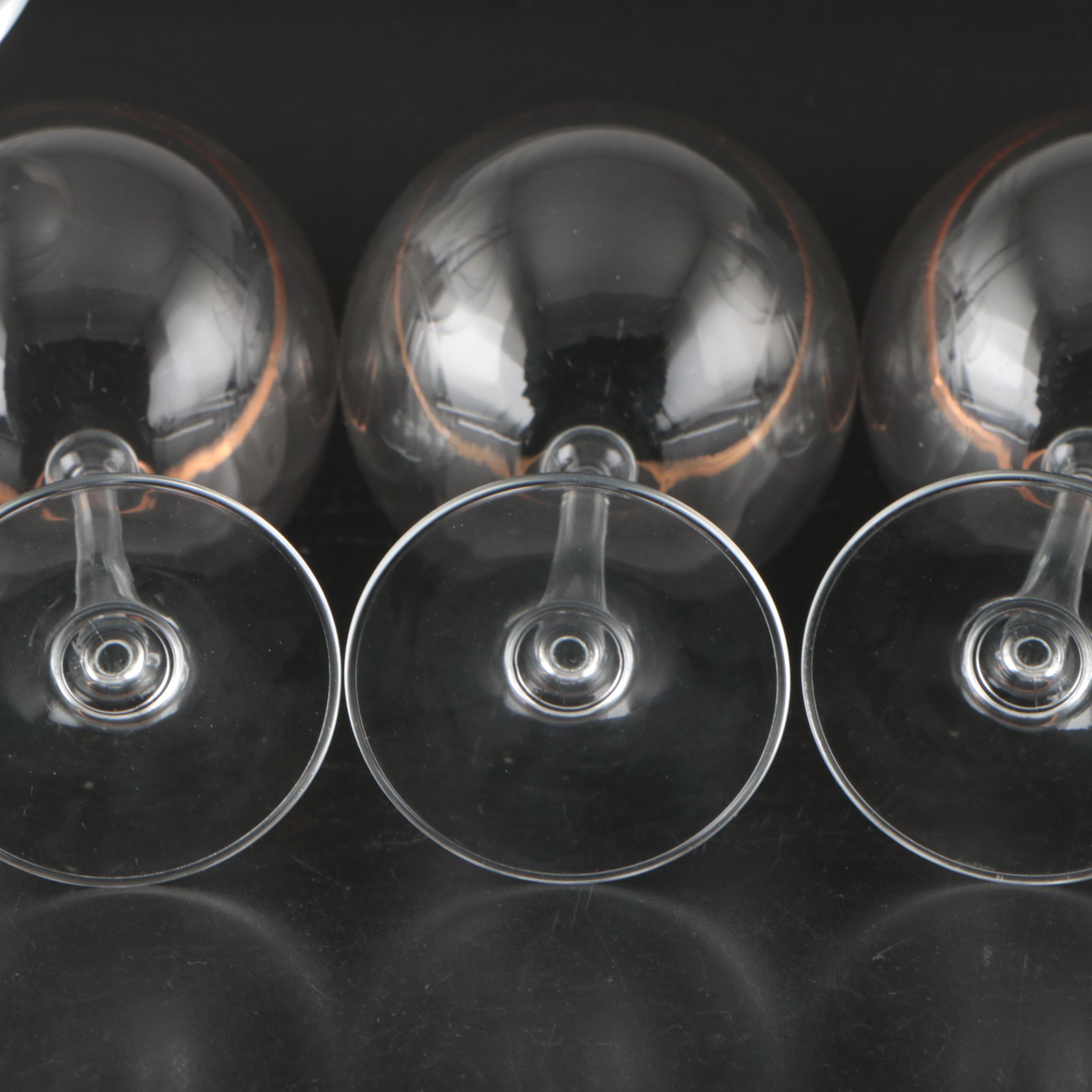 Gold Rim Glass Wine Glasses and Champagne Flutes with More