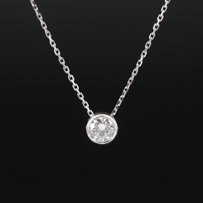 14K 0.57 CTW Diamond Solitaire Necklace