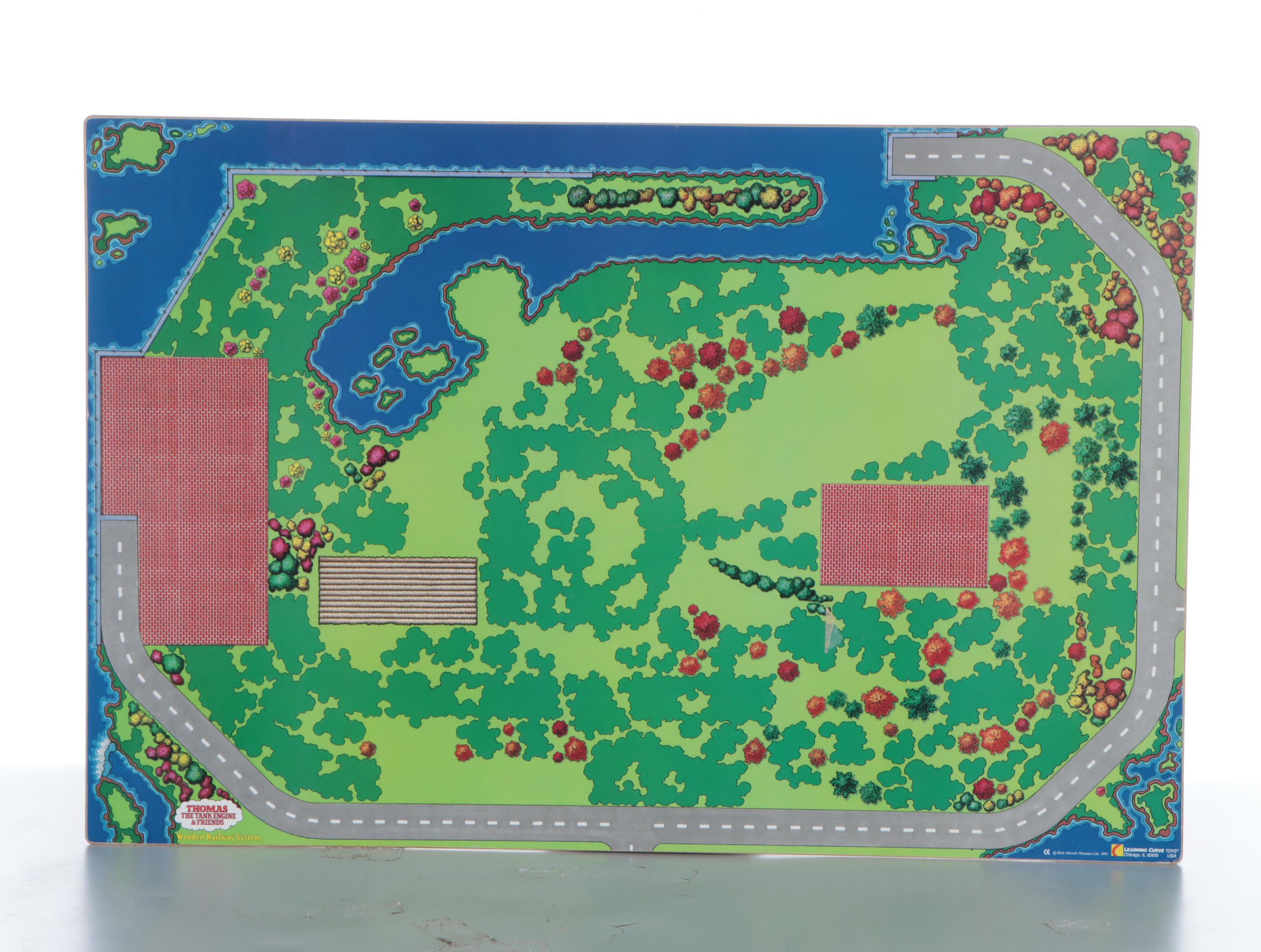 Thomas The Tank Engine Wooden Play Board with Trains, Track and Thomas Decor