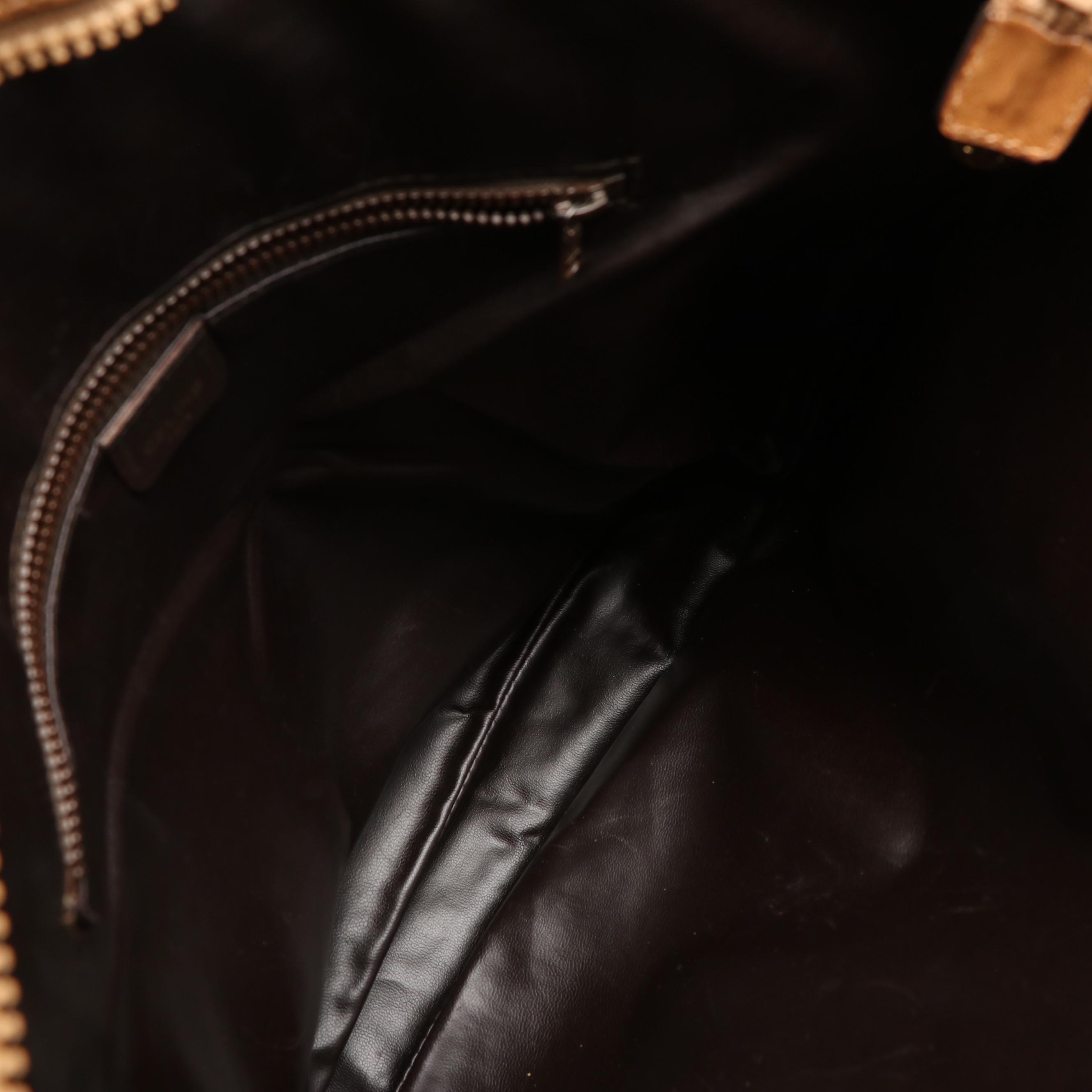 Celine Macadam Tote in Beige Coated Canvas and Leather