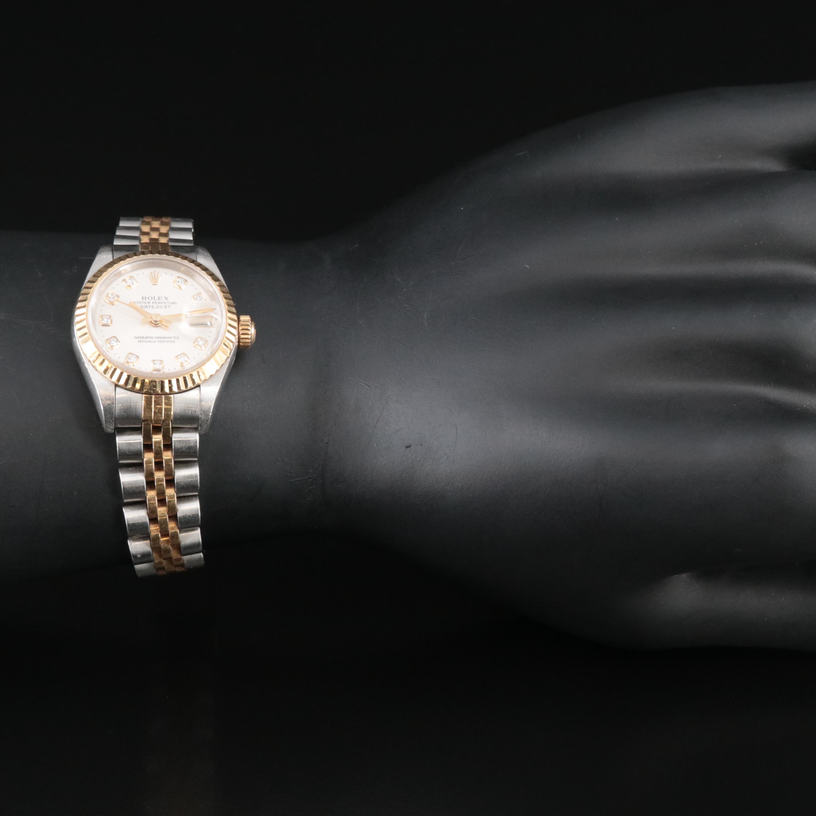 2000 Rolex Datejust Custom Diamond Dial Two-Tone Automatic Watch