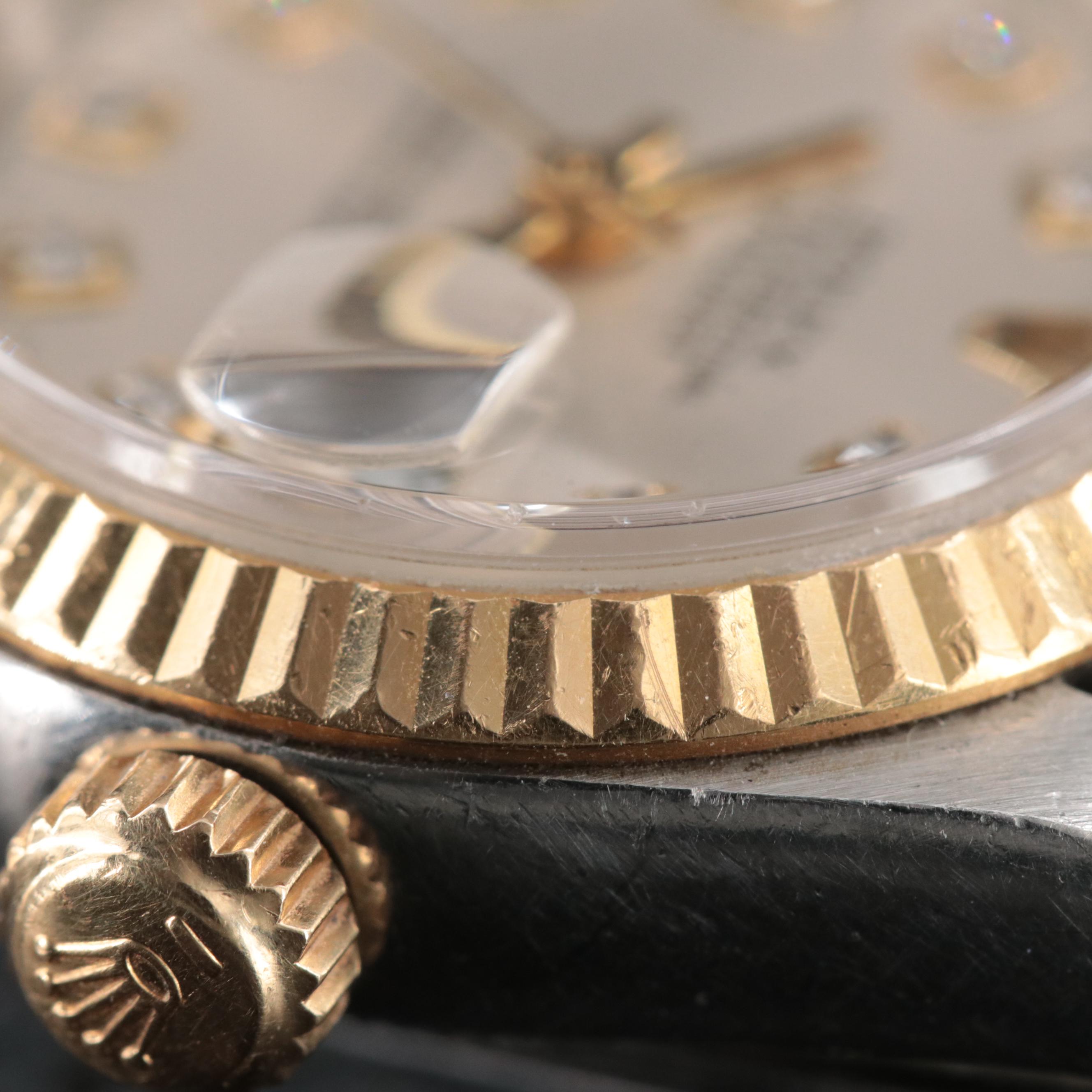 2000 Rolex Datejust Custom Diamond Dial Two-Tone Automatic Watch