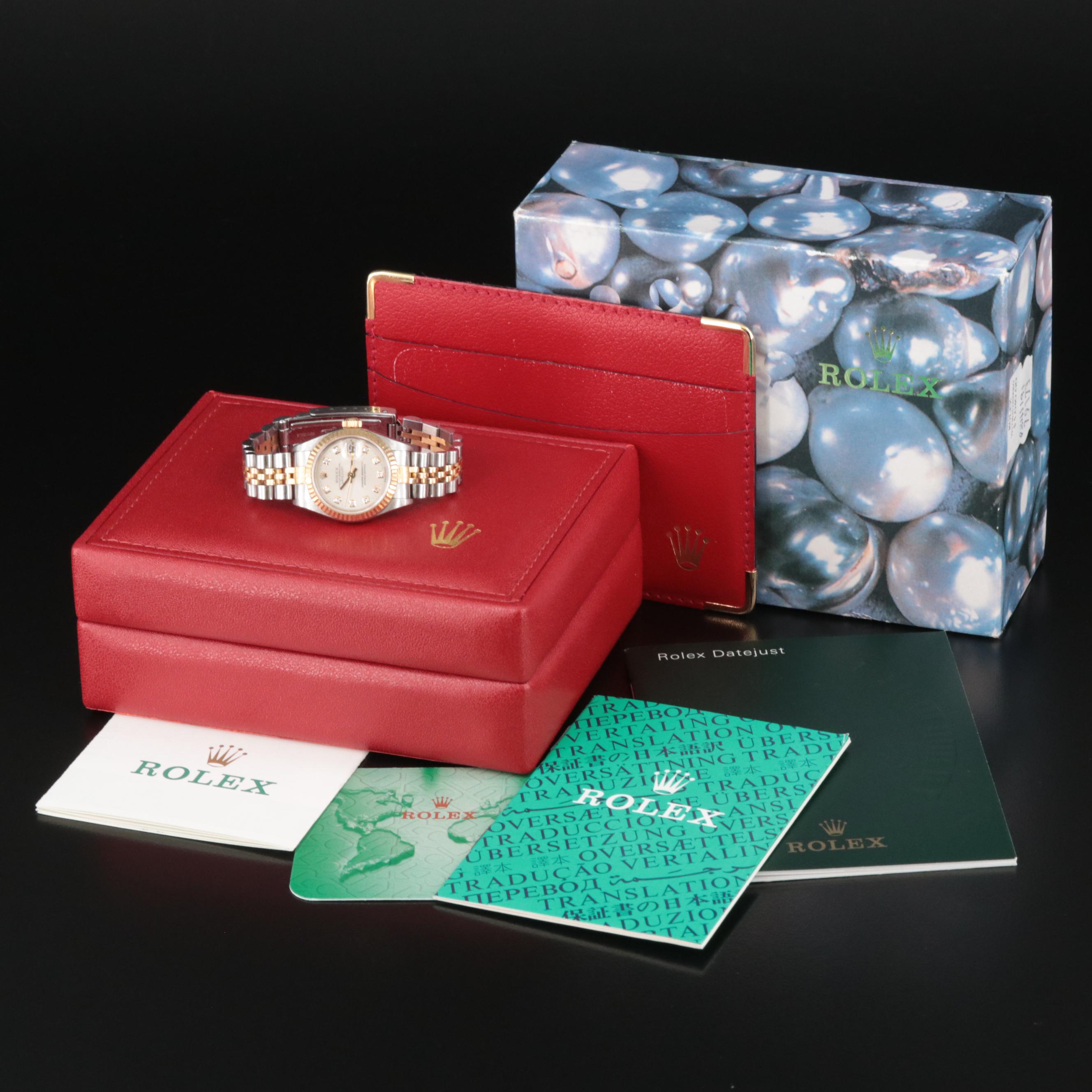 2000 Rolex Datejust Custom Diamond Dial Two-Tone Automatic Watch