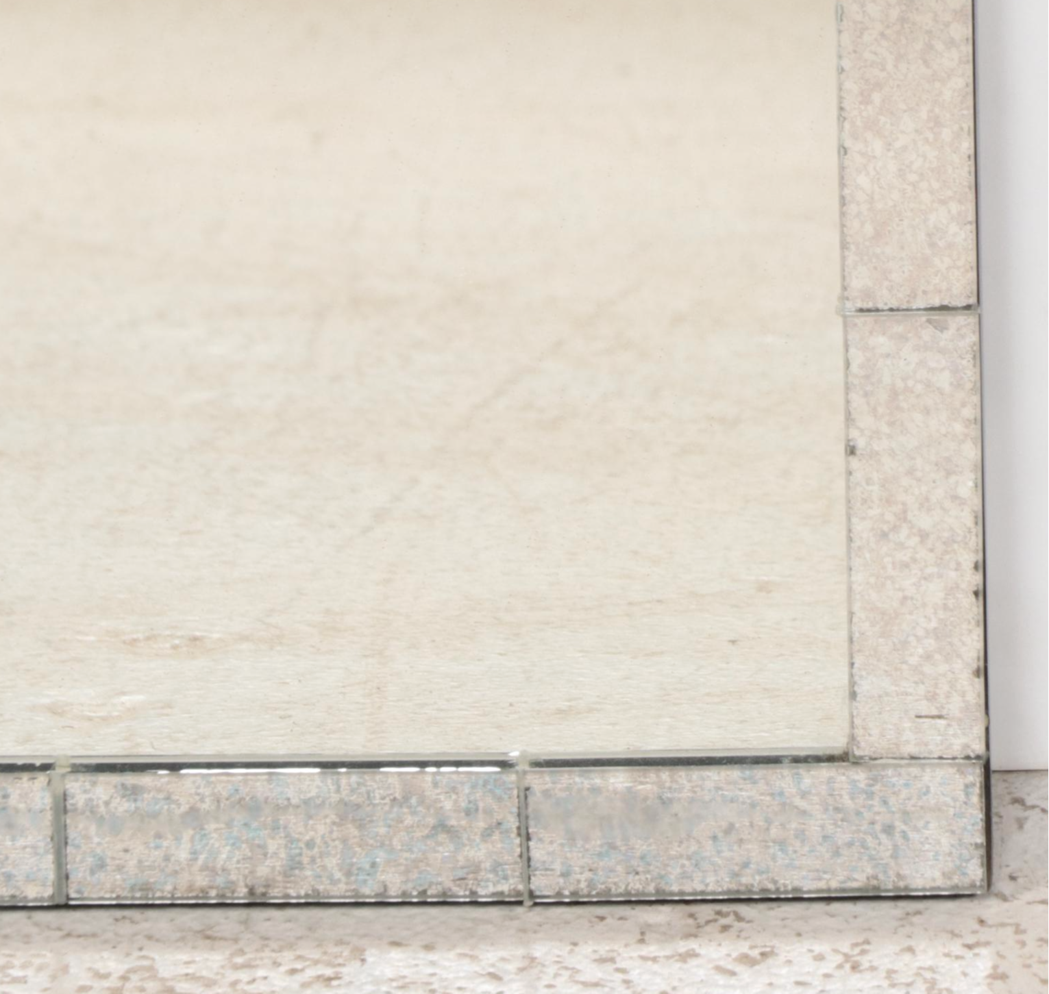 Ballard Designs Mercury Glass Framed Wall Mirror Pair