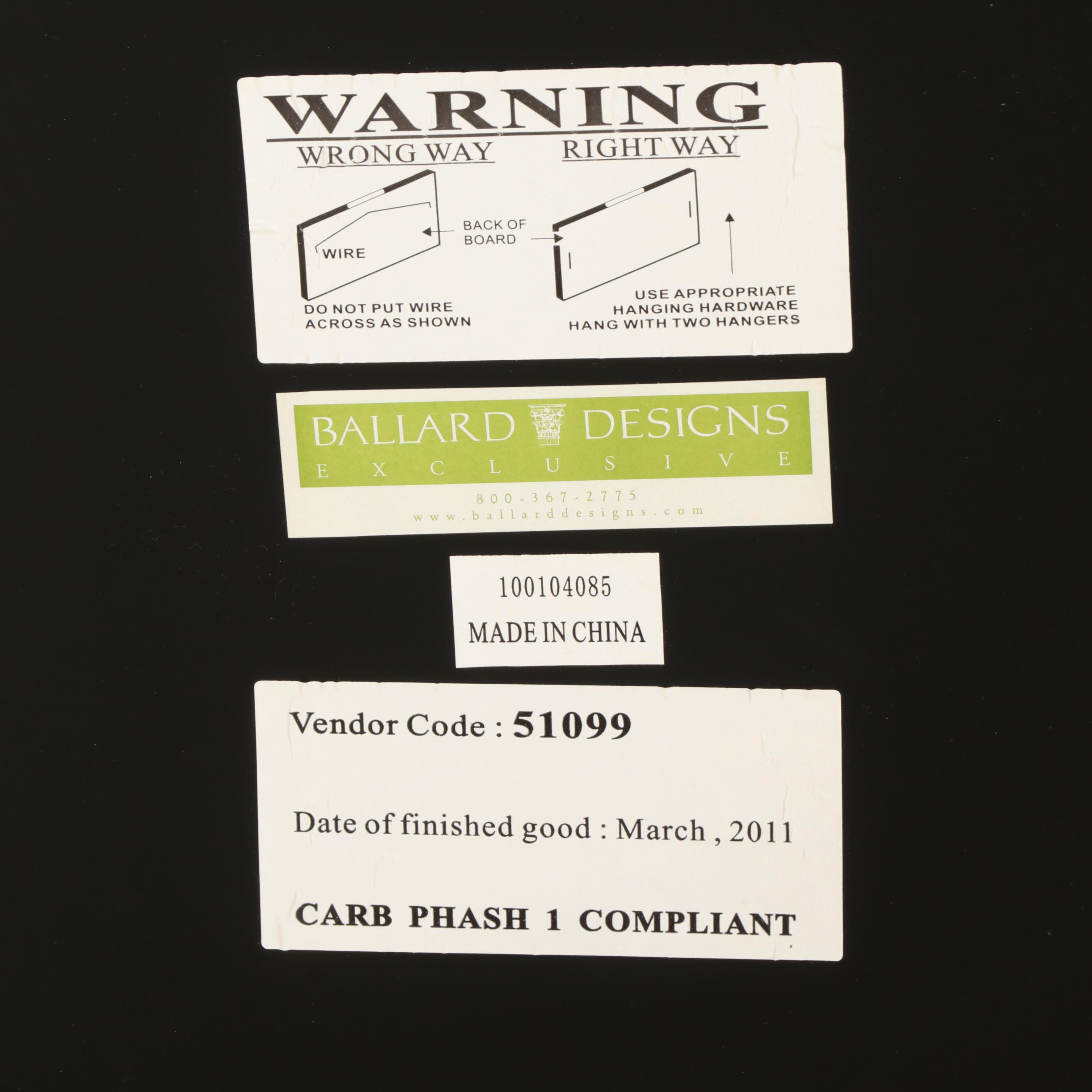 Ballard Designs Mercury Glass Framed Wall Mirror Pair