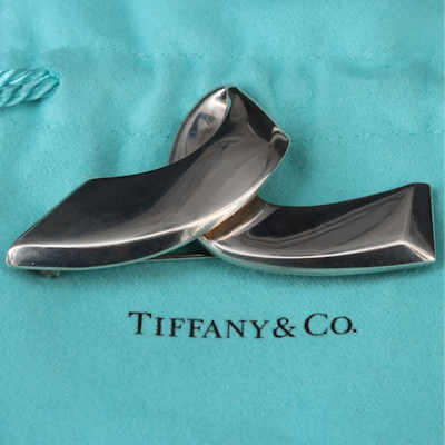 Paloma Picasso for Tiffany & Co. Sterling Ribbon Brooch