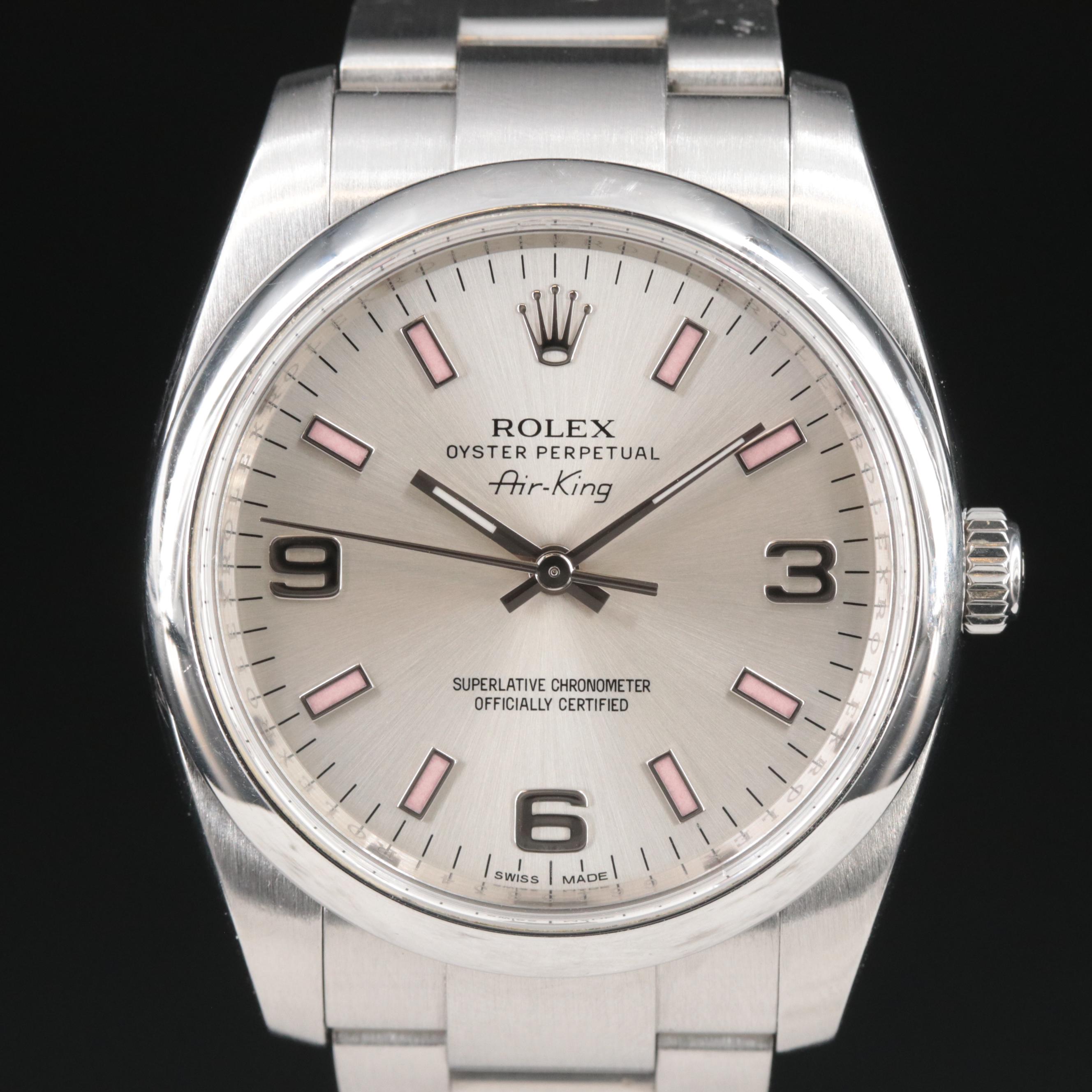 2010 Rolex Air King 34MM Steel Automatic Watch