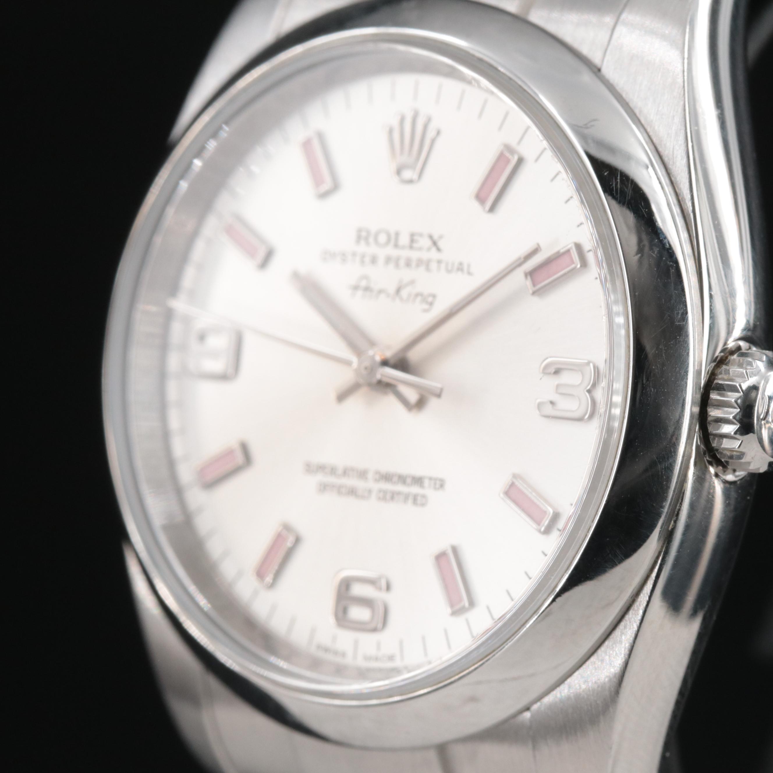 2010 Rolex Air King 34MM Steel Automatic Watch