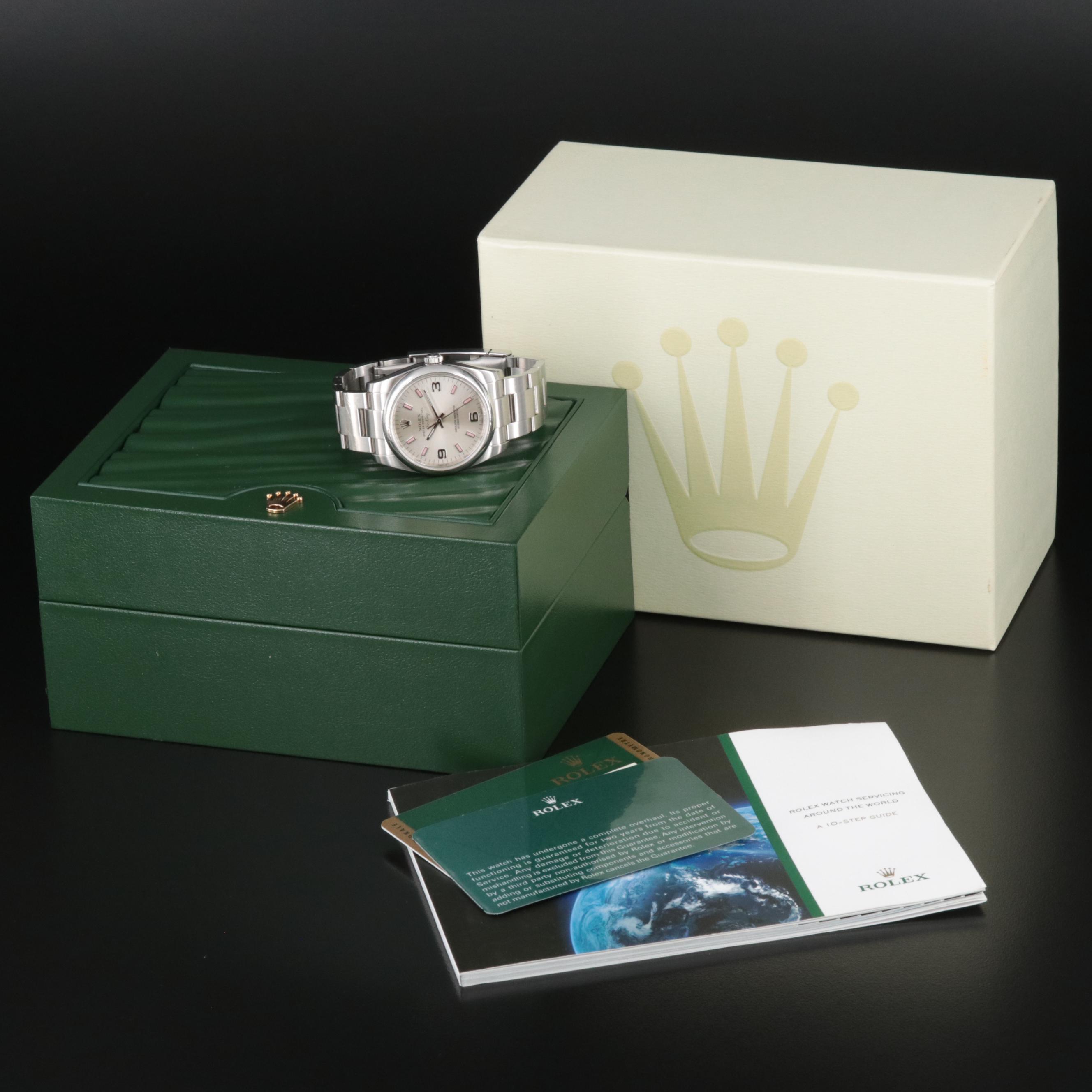 2010 Rolex Air King 34MM Steel Automatic Watch