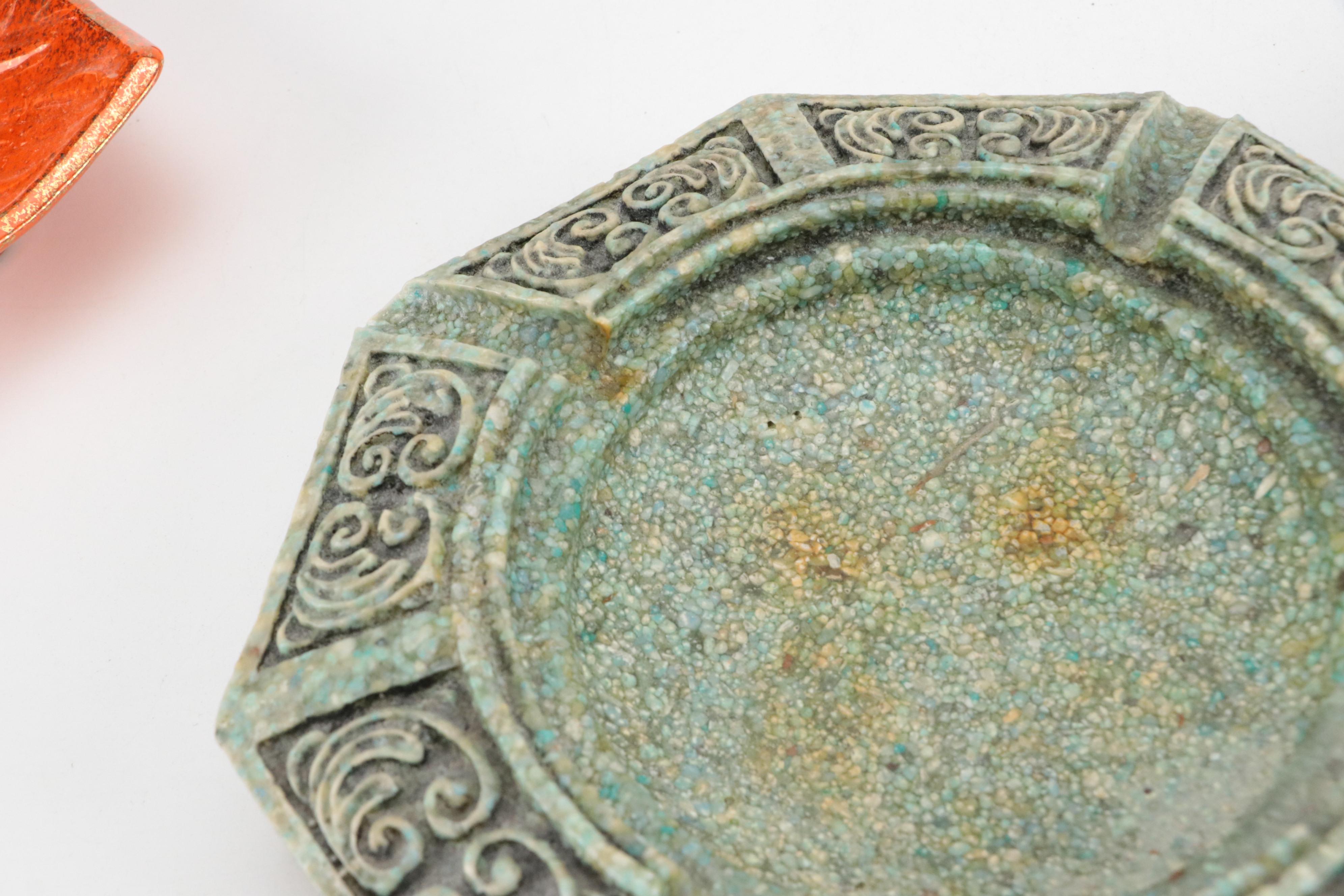 Royal Haeger and Other Ceramic, Metal and Black Lava Ashtrays