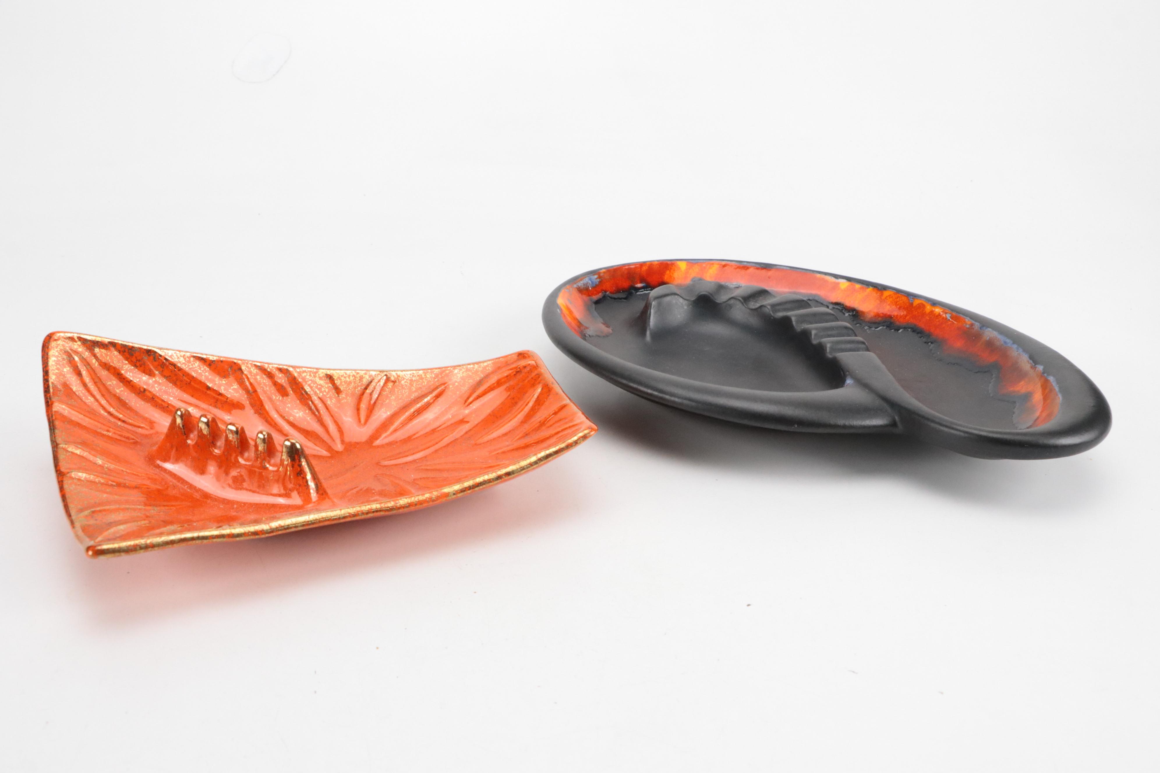 Royal Haeger and Other Ceramic, Metal and Black Lava Ashtrays