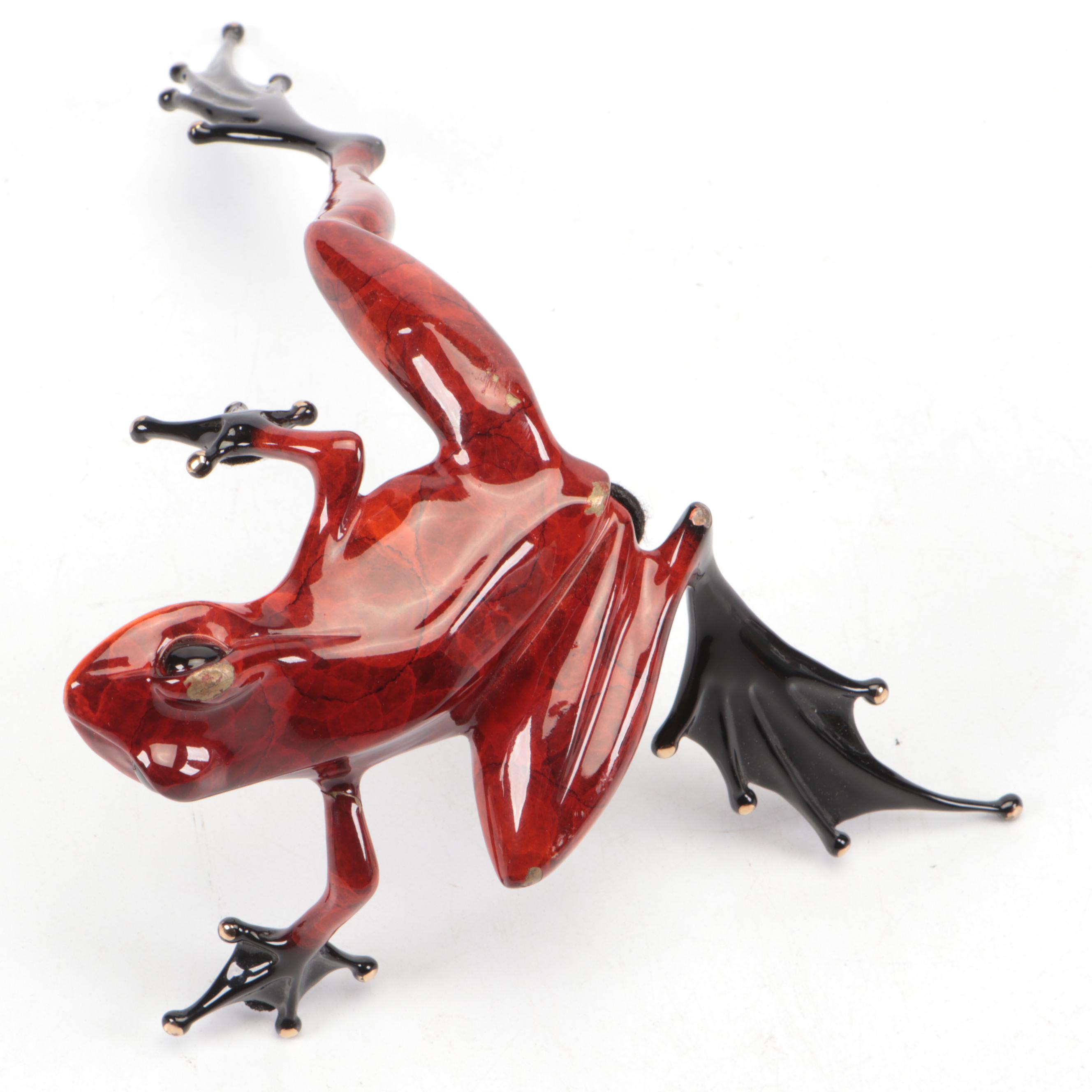 Tim Cotterill "Frogman" Limited Edition Enameled Bronze Frog Sculpture, 2004