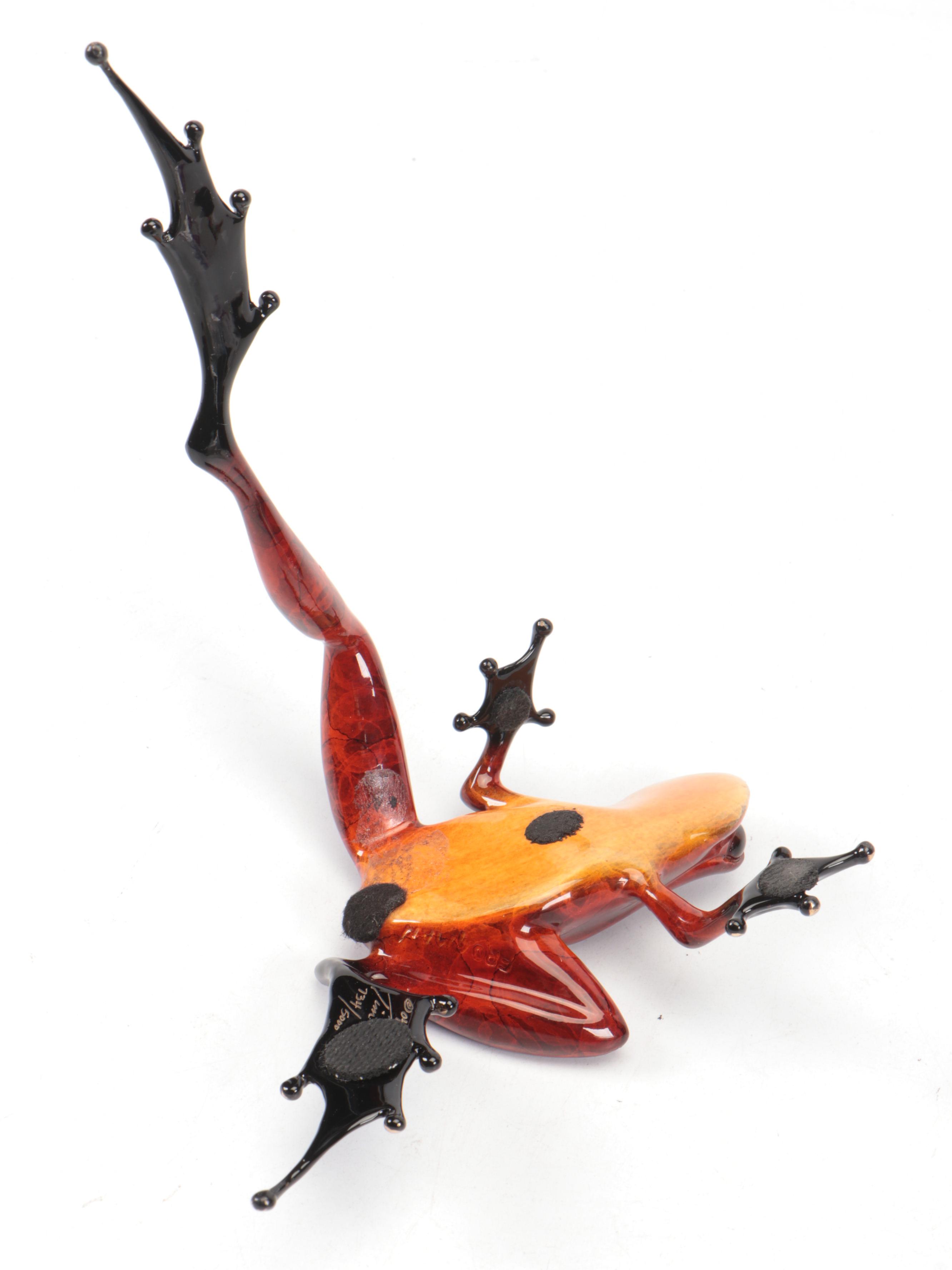 Tim Cotterill "Frogman" Limited Edition Enameled Bronze Frog Sculpture, 2004