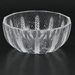 Lalique "Ceres" Frosted and Clear Crystal Bowl, Late 20th Century