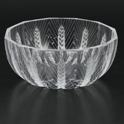 Lalique "Ceres" Frosted and Clear Crystal Bowl, Late 20th Century