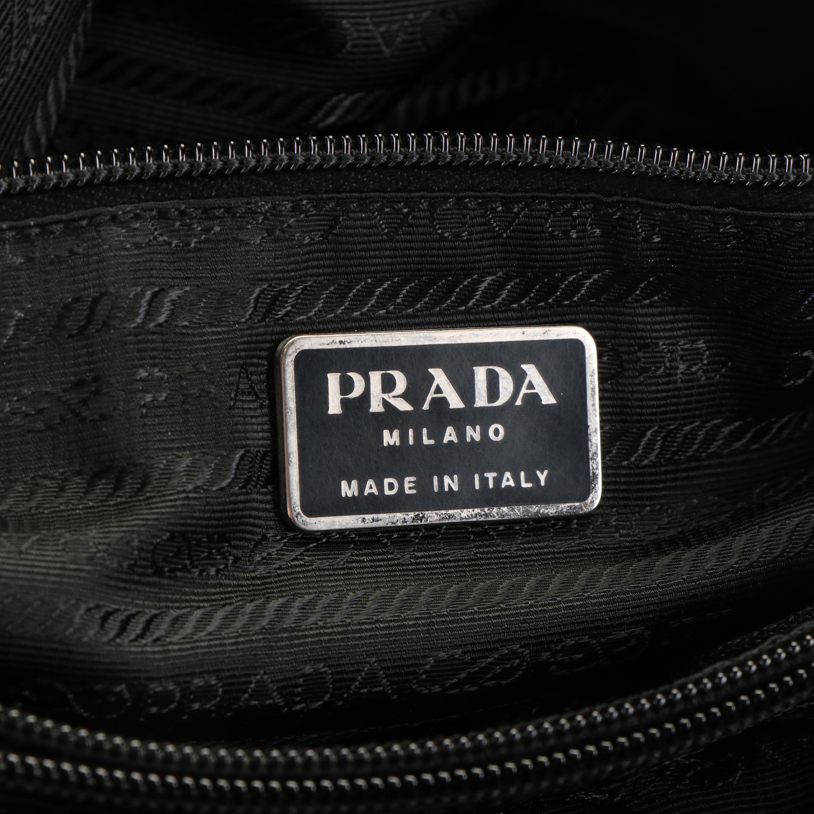 Prada Utility Classic Logo Black Tessuto Nylon Tote Bag