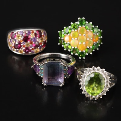 Sterling Gemstone Ring Collection