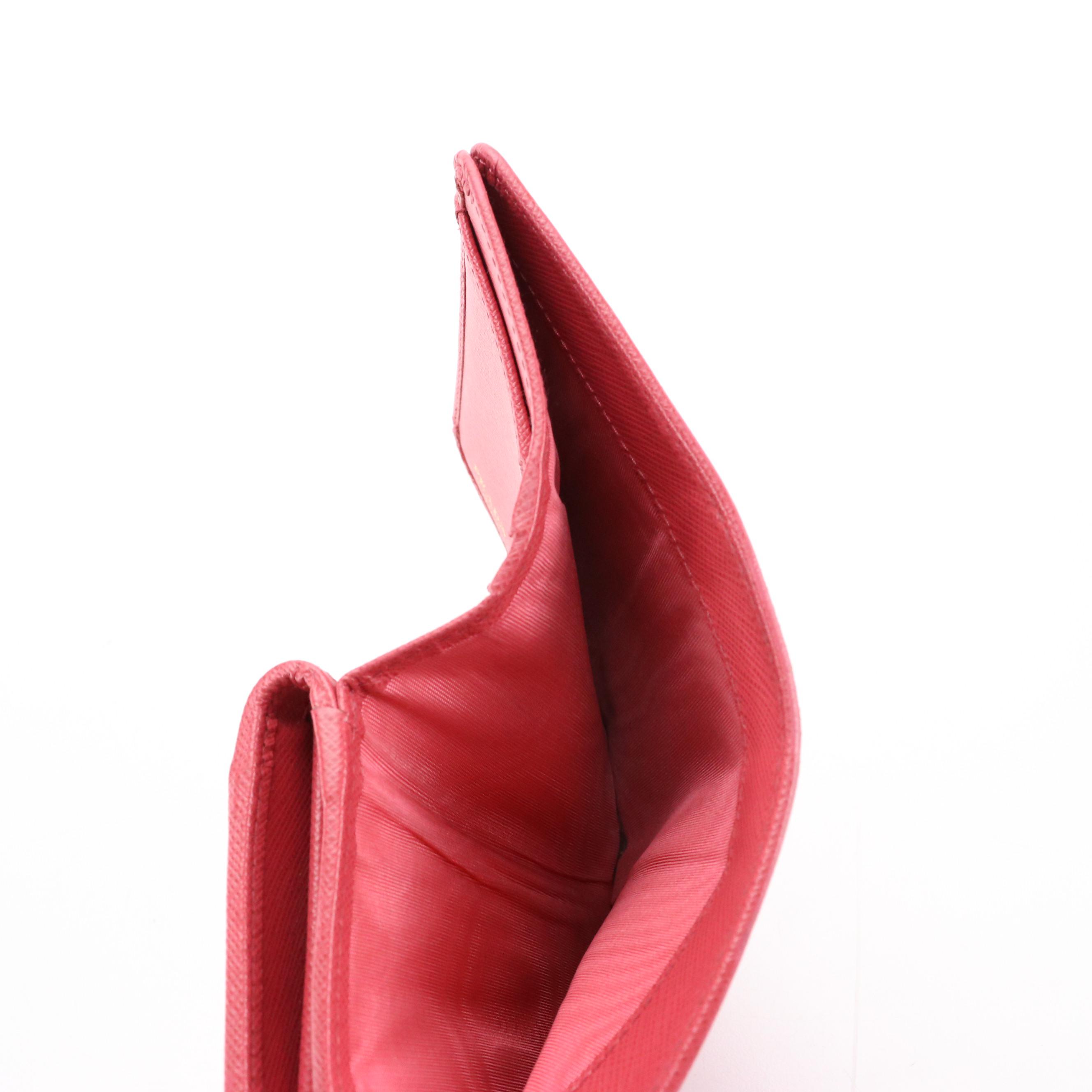 Prada Compact Wallet in Saffiano Leather