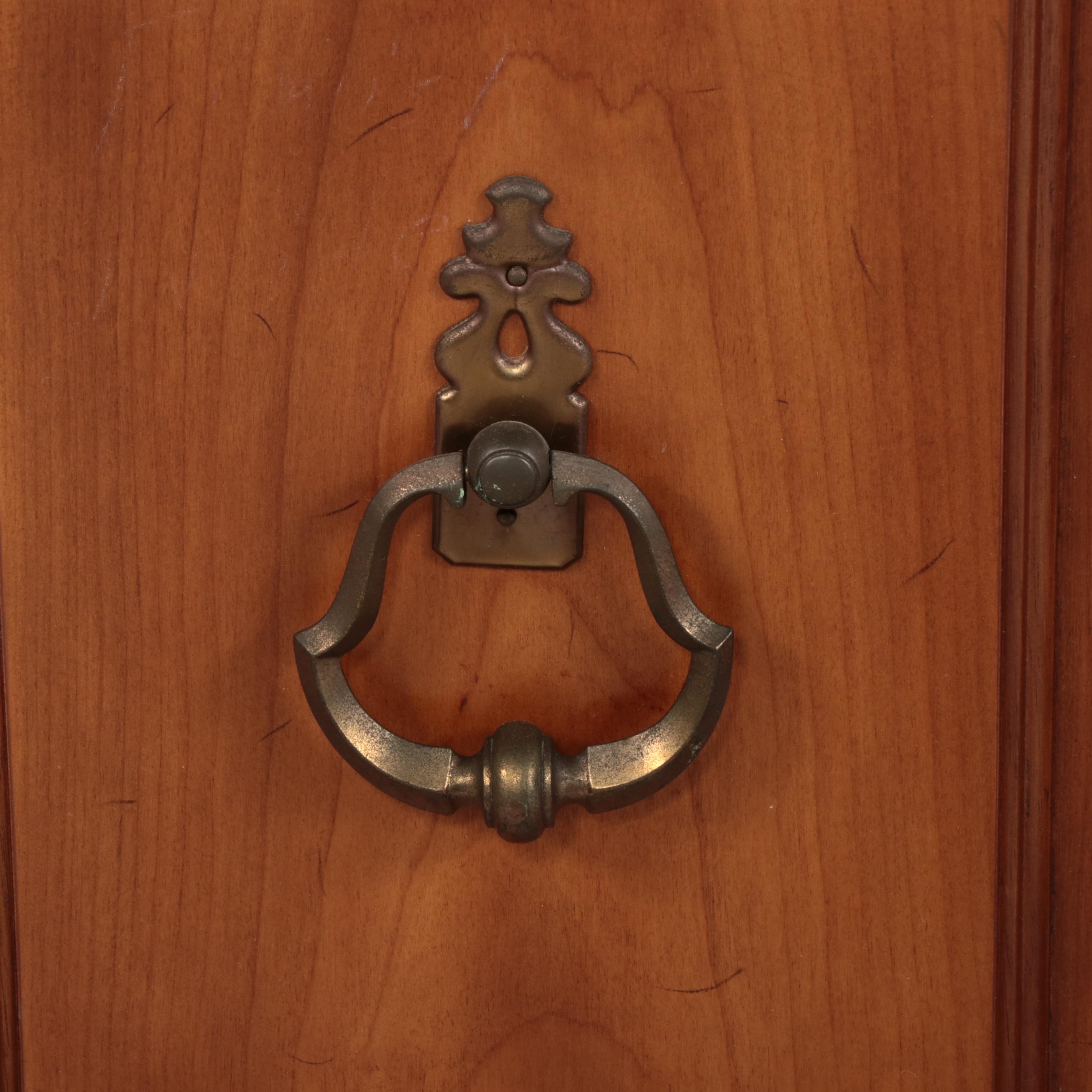 Drexel "Repertoire" Cherrywood, Walnut, and Burl Elm China Cabinet