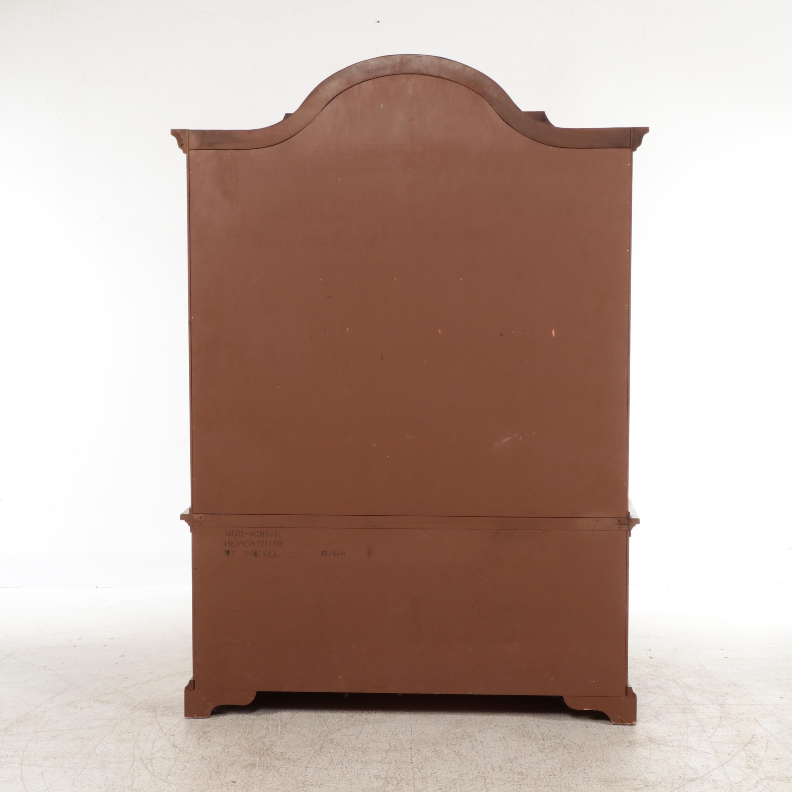 Drexel "Repertoire" Cherrywood, Walnut, and Burl Elm China Cabinet