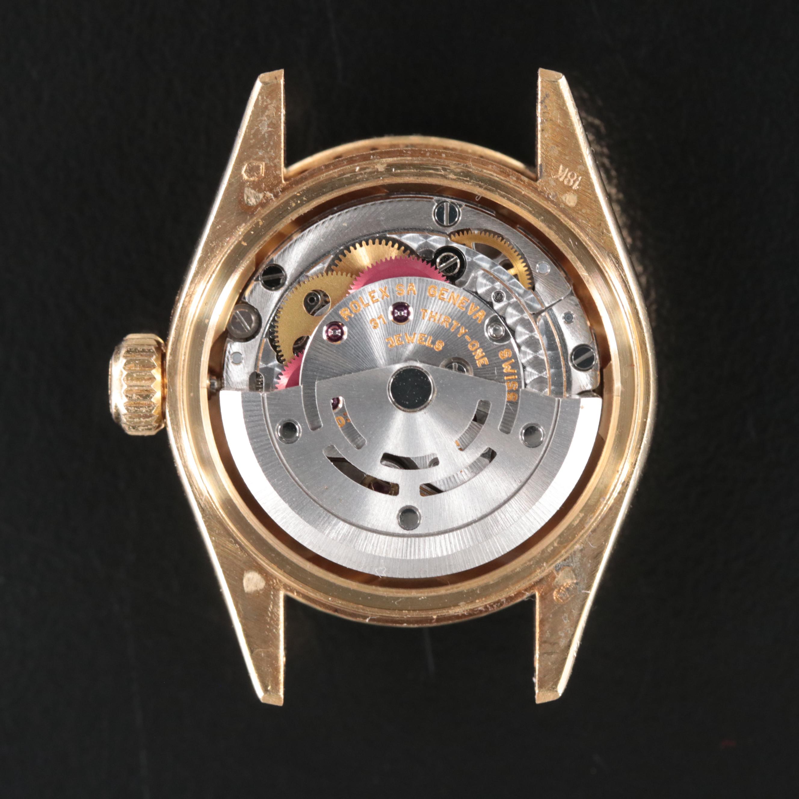 1999 18K Rolex Custom Diamond Dial and Bezel Datejust President Watch