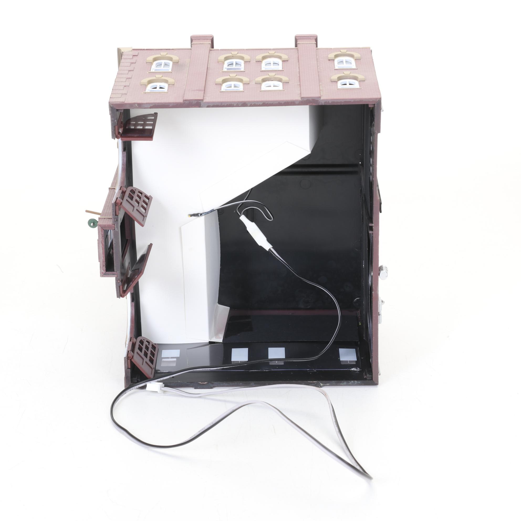 Three Woodland Scenics HO Scale Plastic Buildings with Fire Station