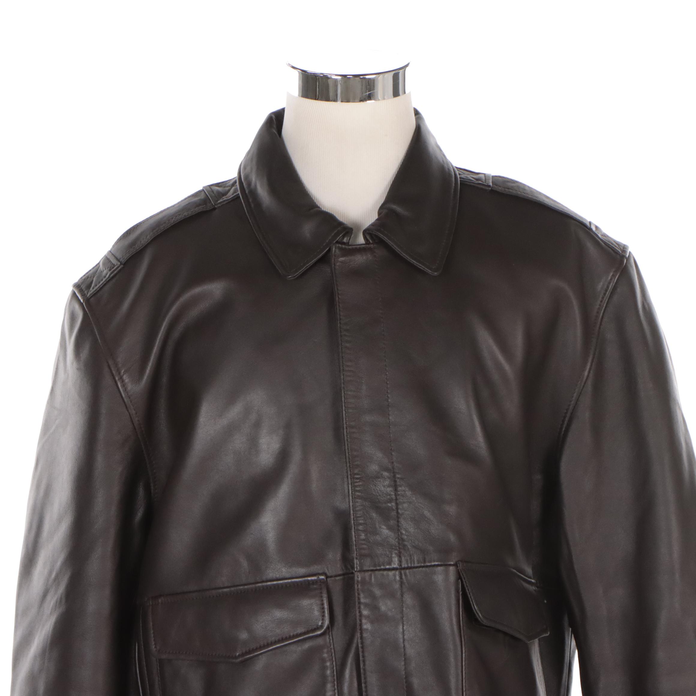 Men's Cockpit USA Army Air Corps Flight Jacket in Lambskin Leather