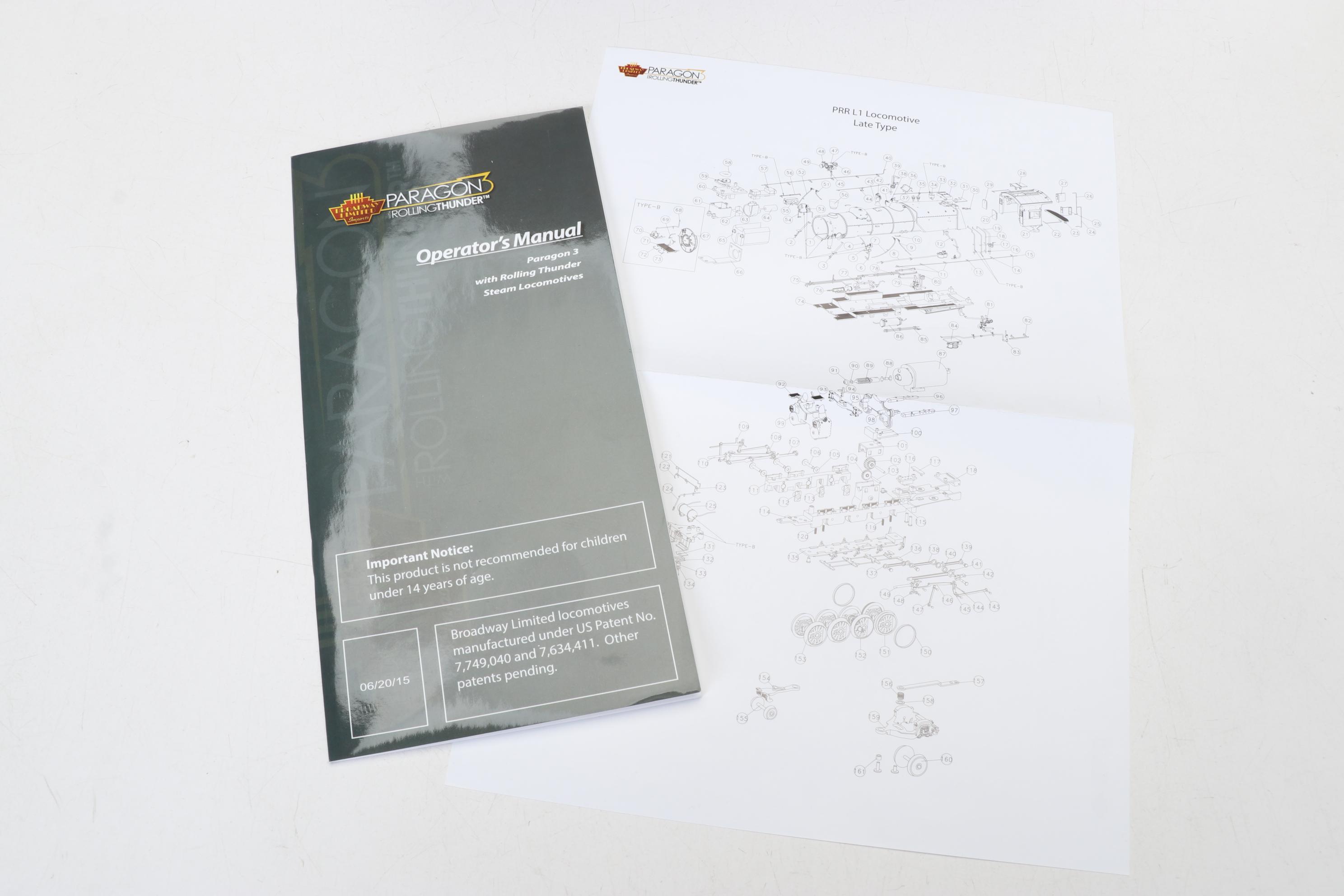 Broadway Limited Paragon HO Scale Rutland 4-6-2 Steam Locomotive Model Train