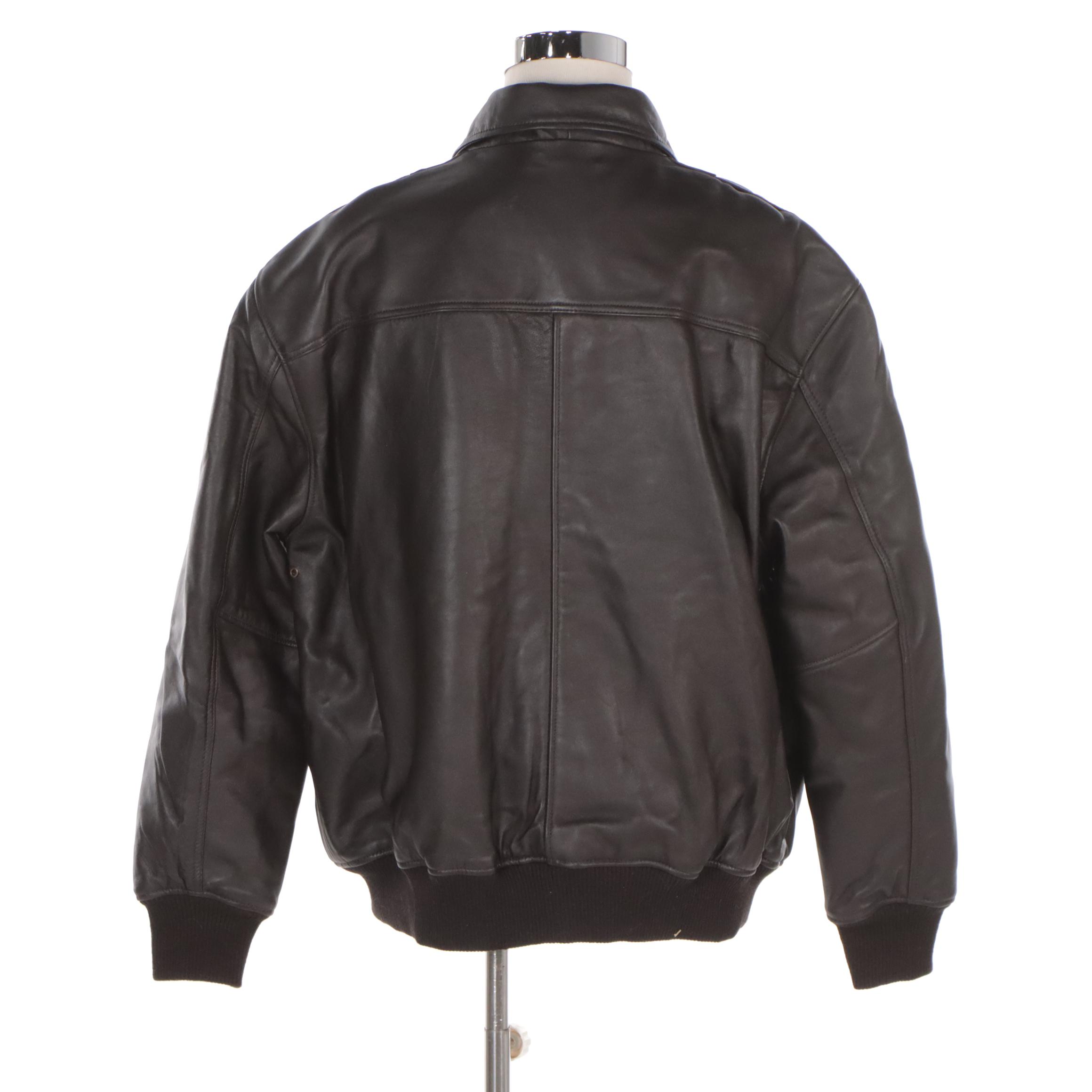 Men's Cockpit USA Army Air Corps Flight Jacket in Lambskin Leather, NWT