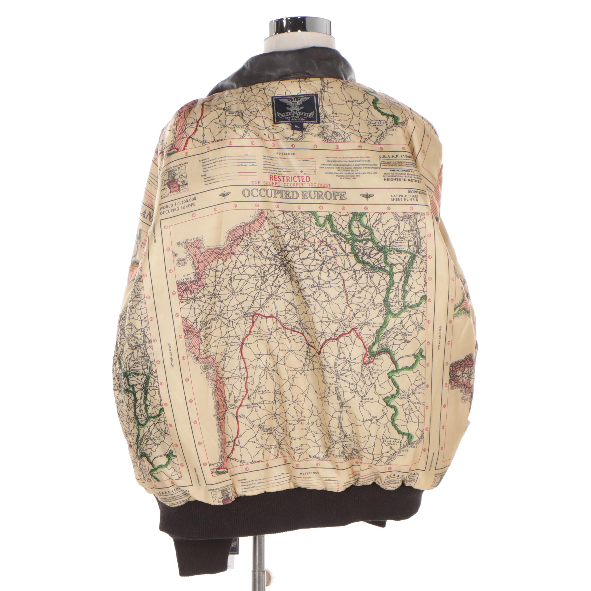 Men's Cockpit USA Army Air Corps Flight Jacket in Lambskin Leather, NWT