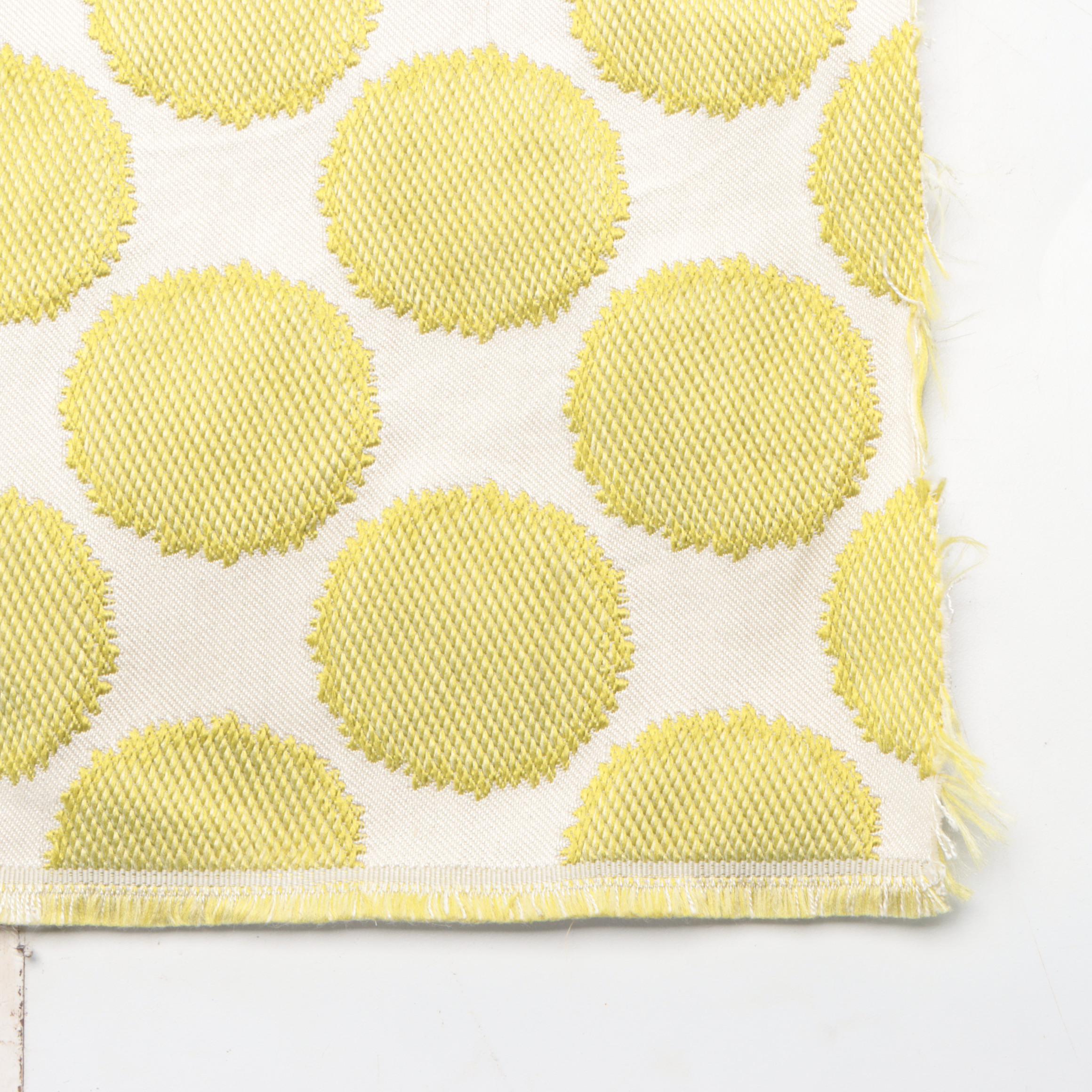 Chartreuse, Olive and Aqua Green Decorator Fabric Partial Bolts