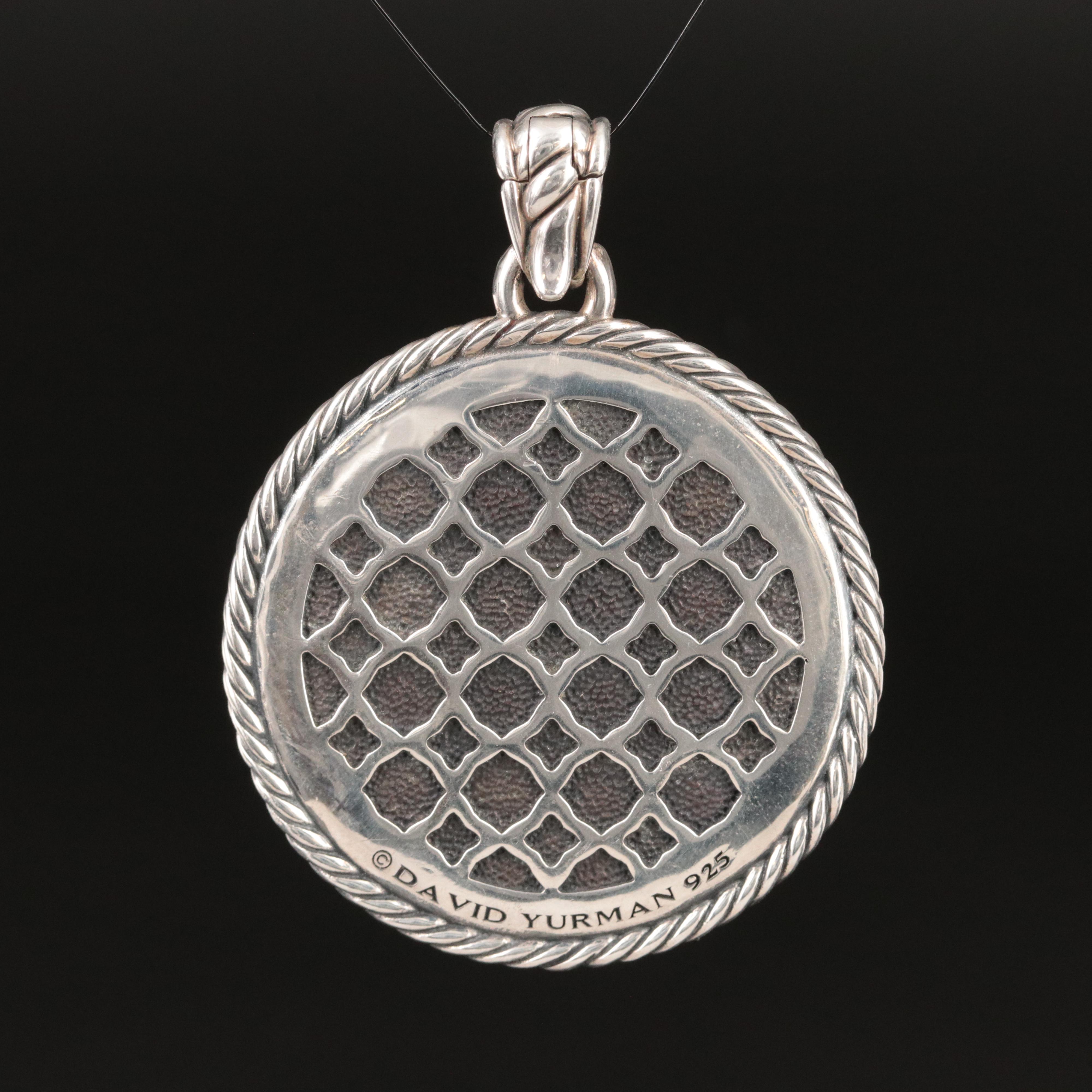 David Yurman Labyrinth Sterling Enhancer Pendant