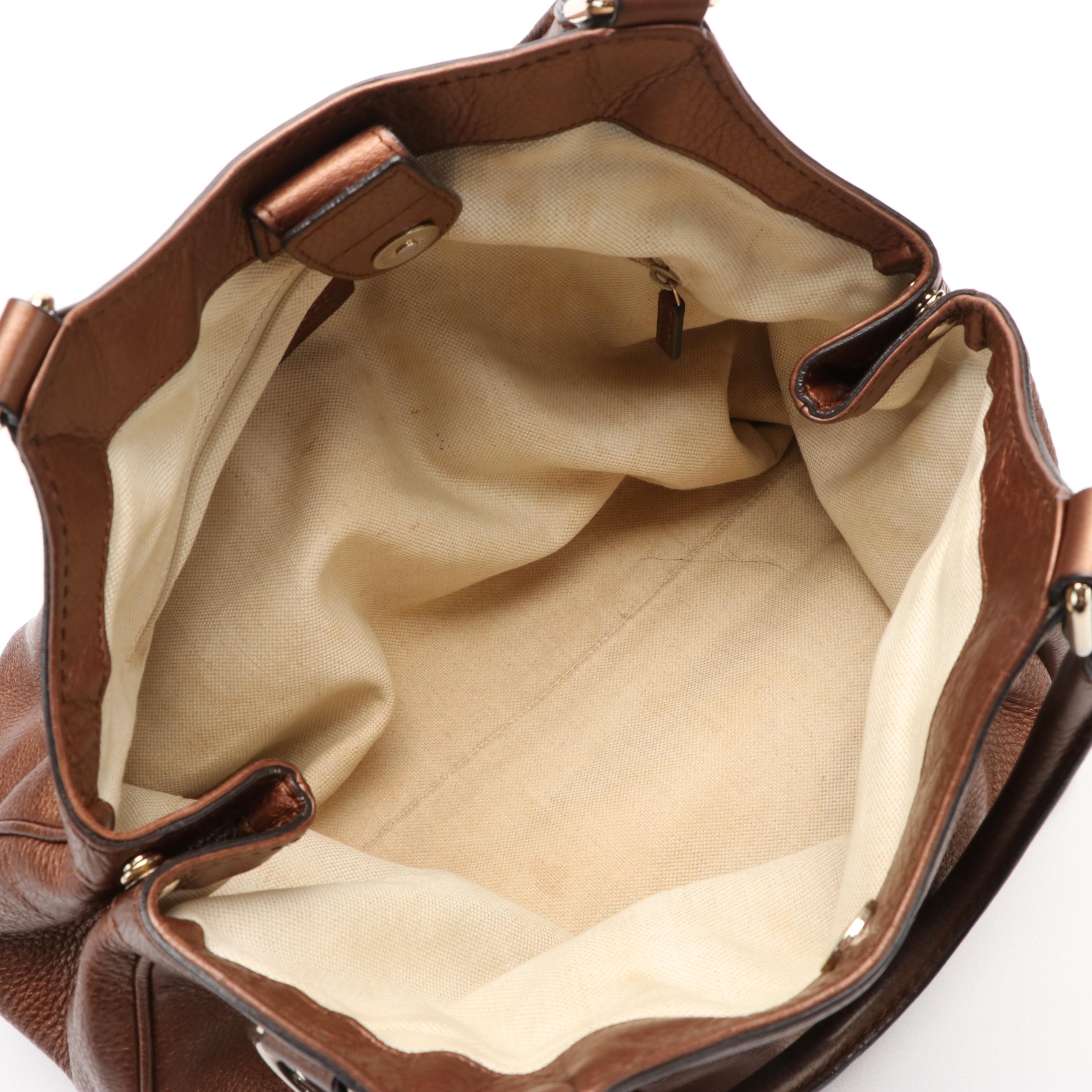 Gucci Sukey Handbag in Metallic Bronze Leather