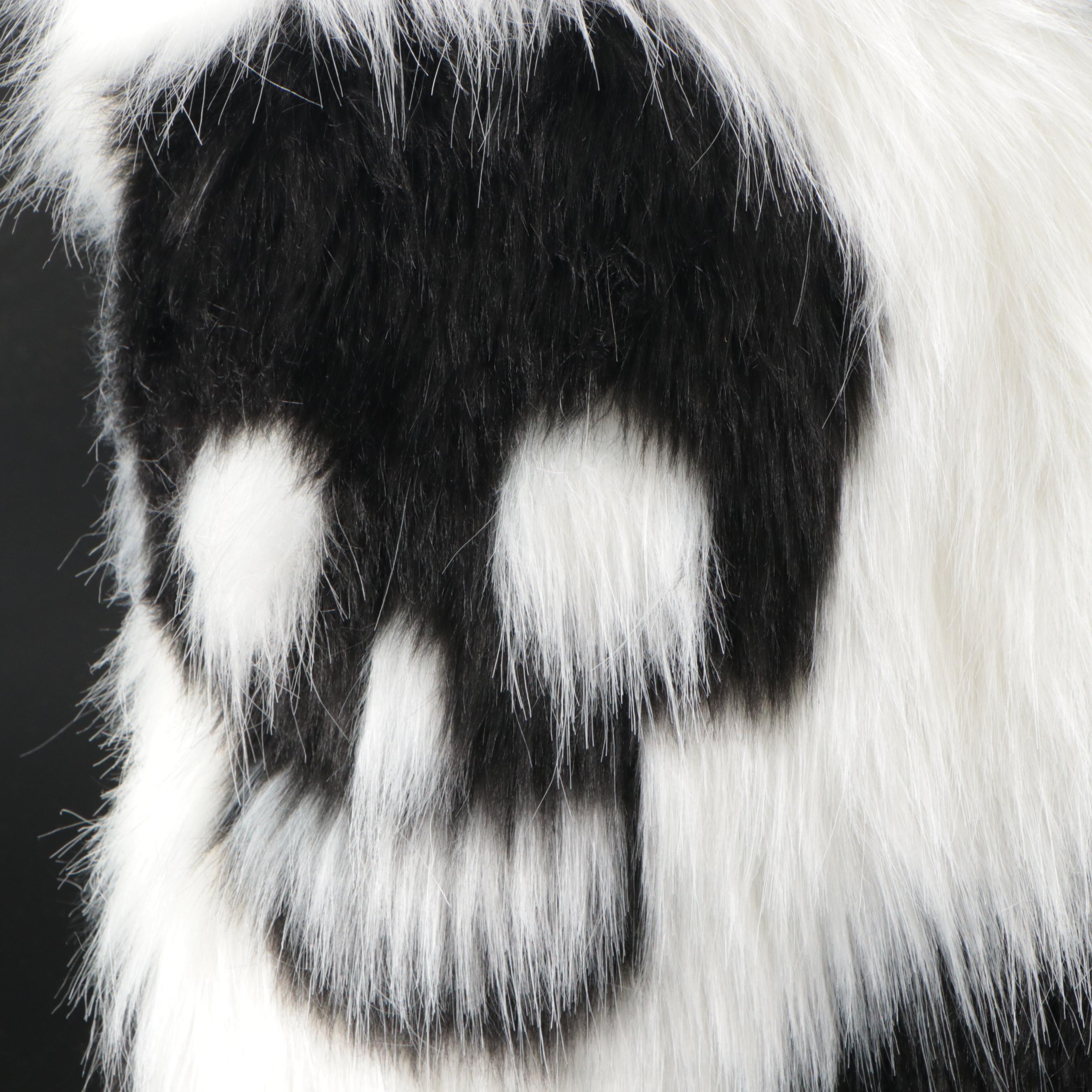 Murano Style Glass Skull Bowl with Skull Motif Accent Pillows