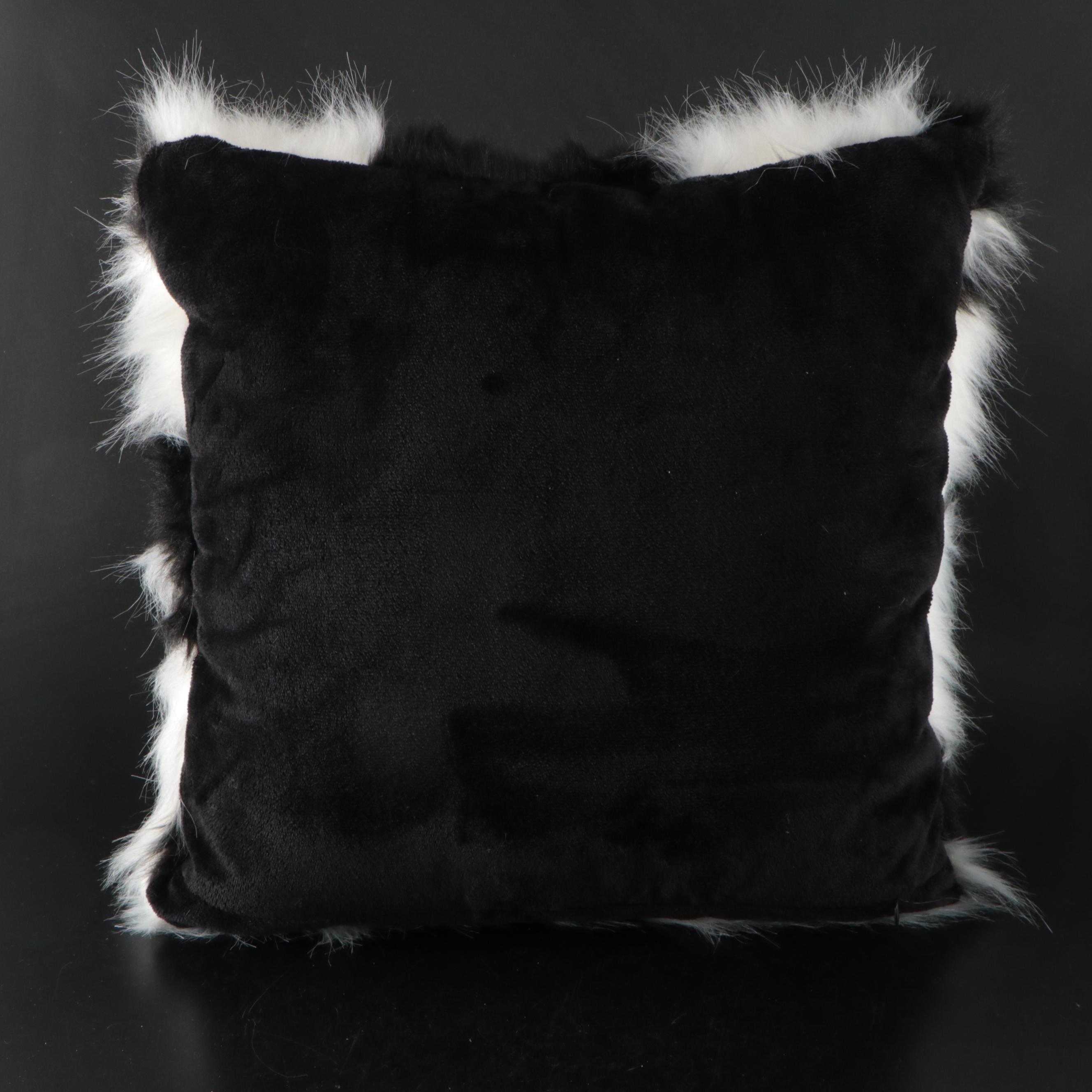 Murano Style Glass Skull Bowl with Skull Motif Accent Pillows