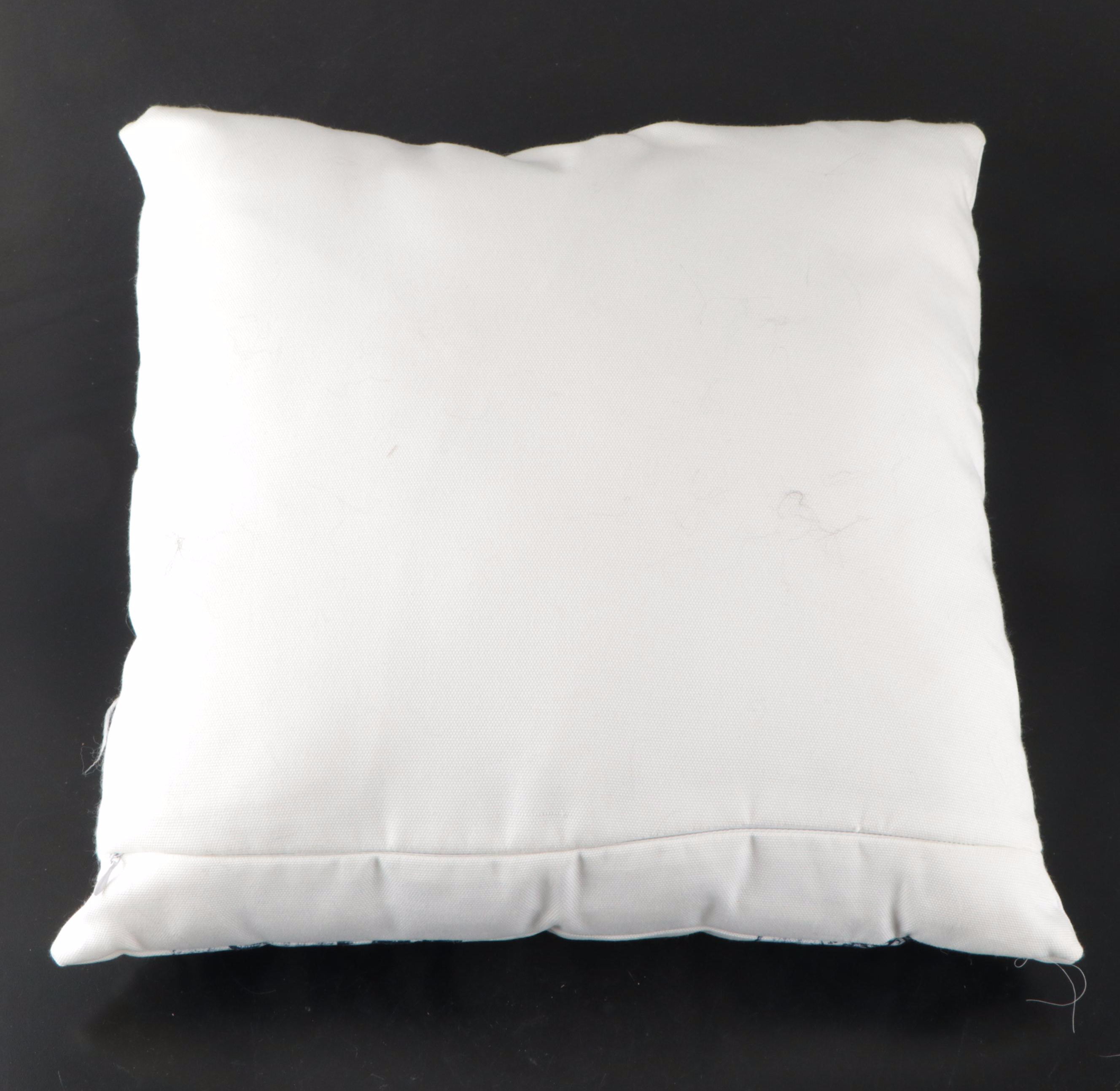 Murano Style Glass Skull Bowl with Skull Motif Accent Pillows