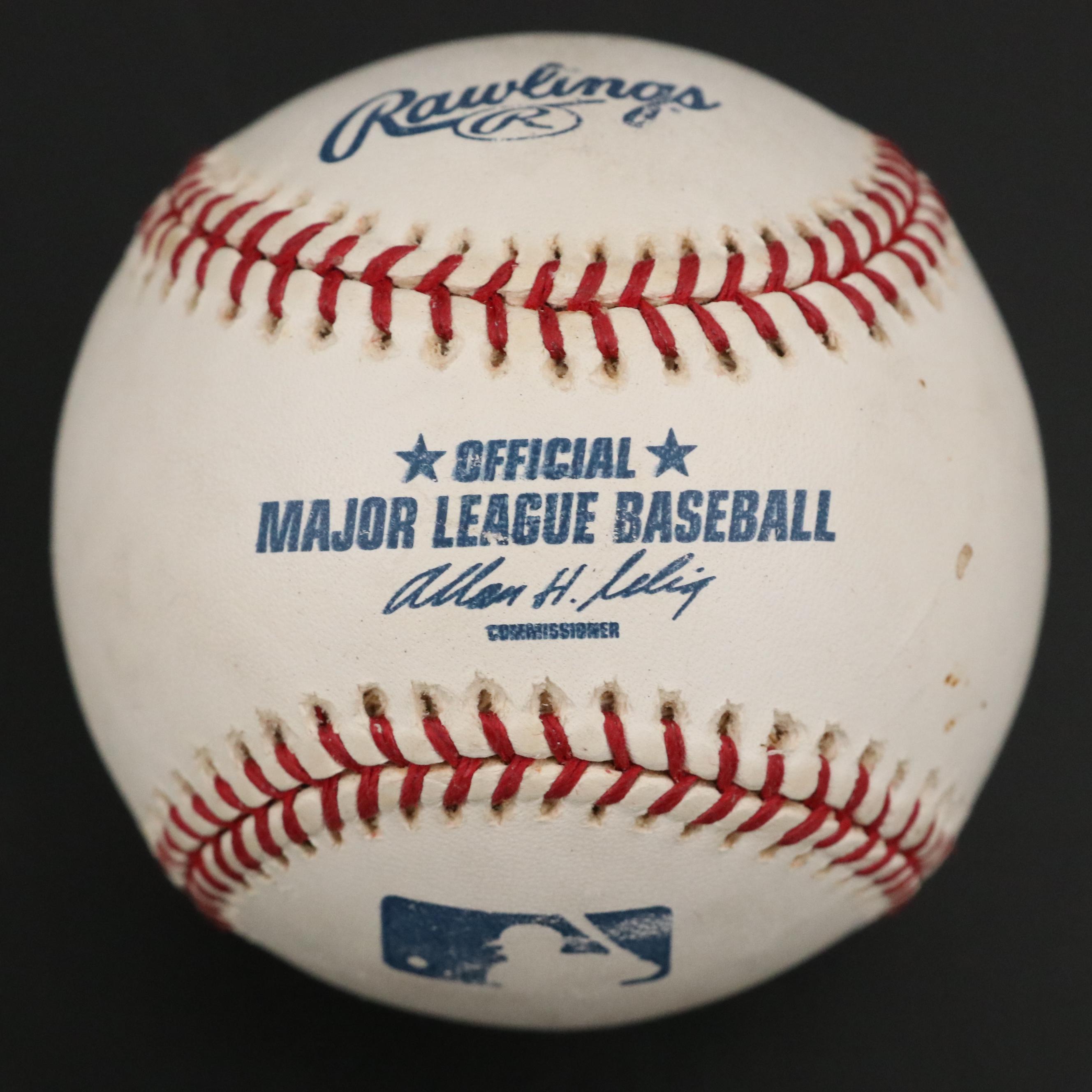 Hank Aaron Signed Rawlings Official Major League Baseball with Display