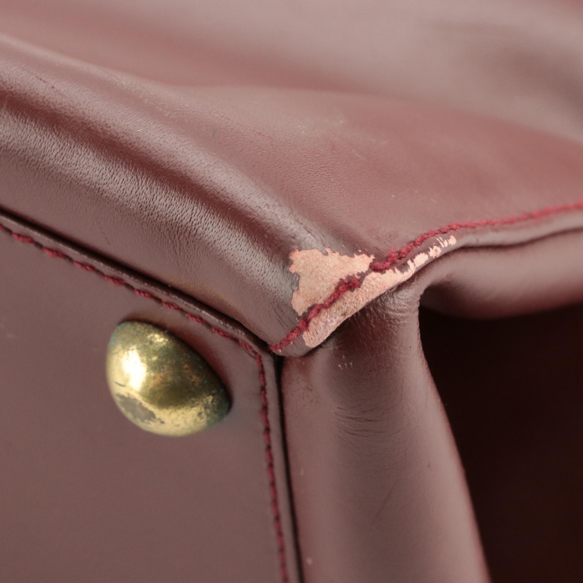 Cartier Les Must de Cartier Tall Tote in Burgundy Calfskin Leather