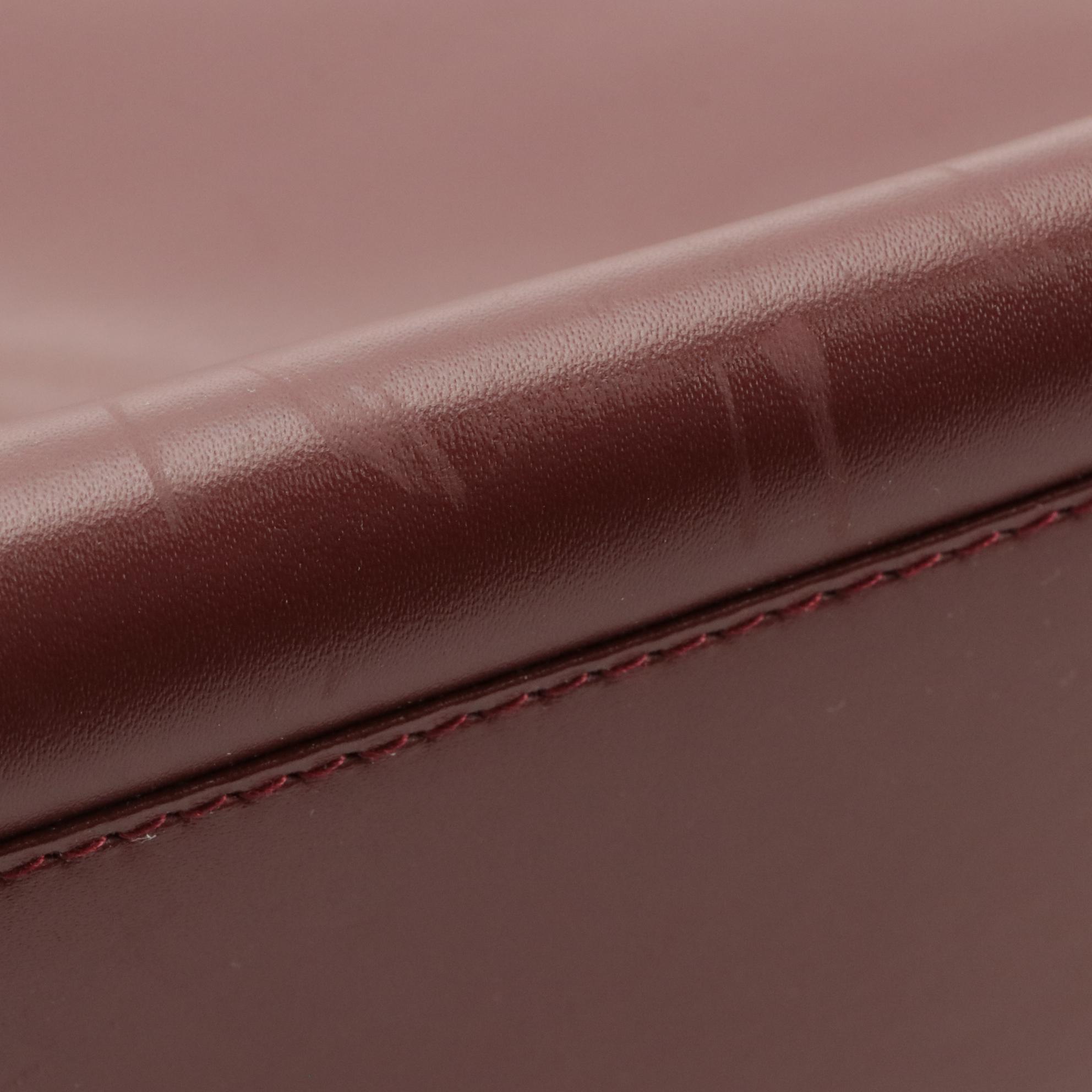 Cartier Les Must de Cartier Tall Tote in Burgundy Calfskin Leather