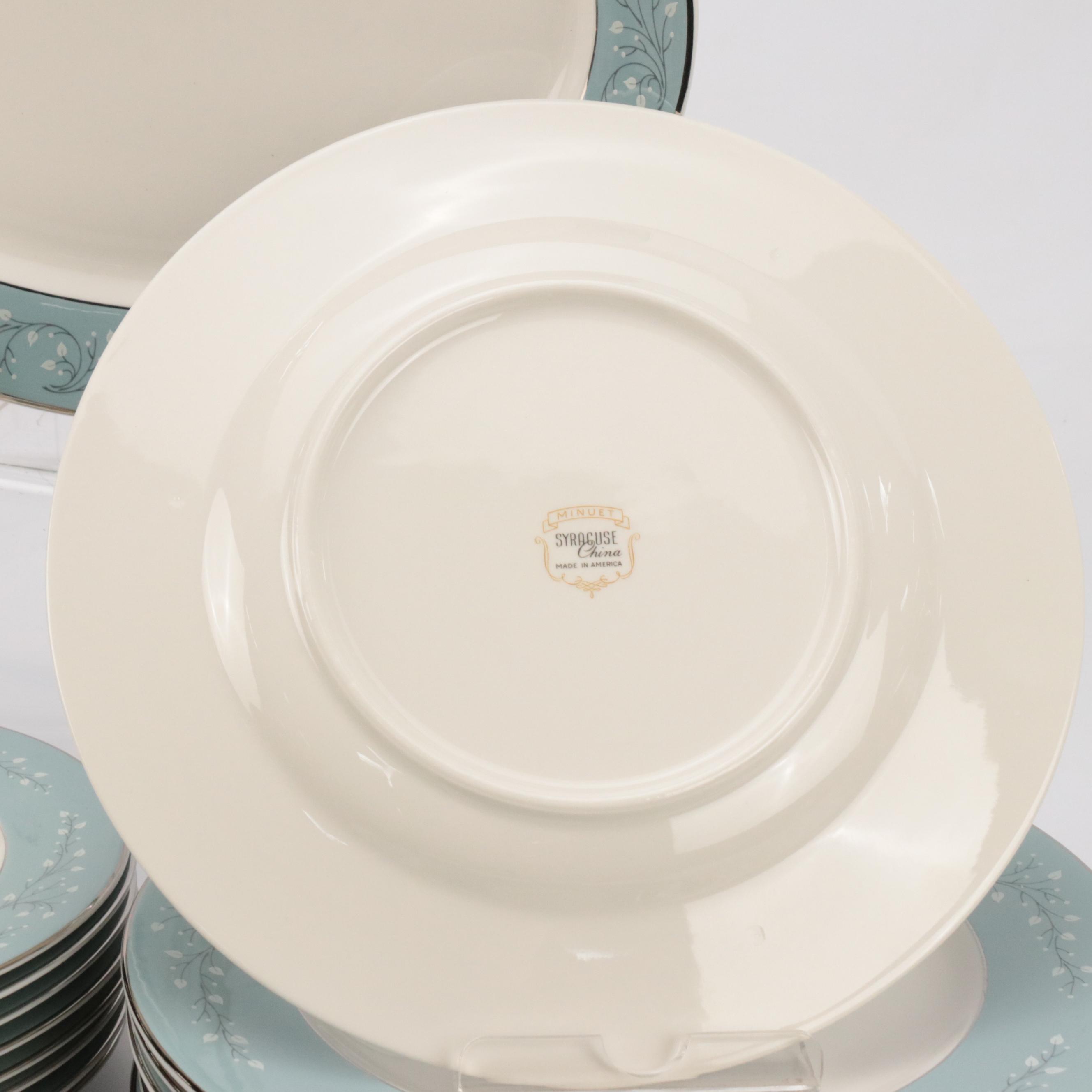 Syracuse "Minuet" Porcelain Dinner Plates, Salad Plates, and More