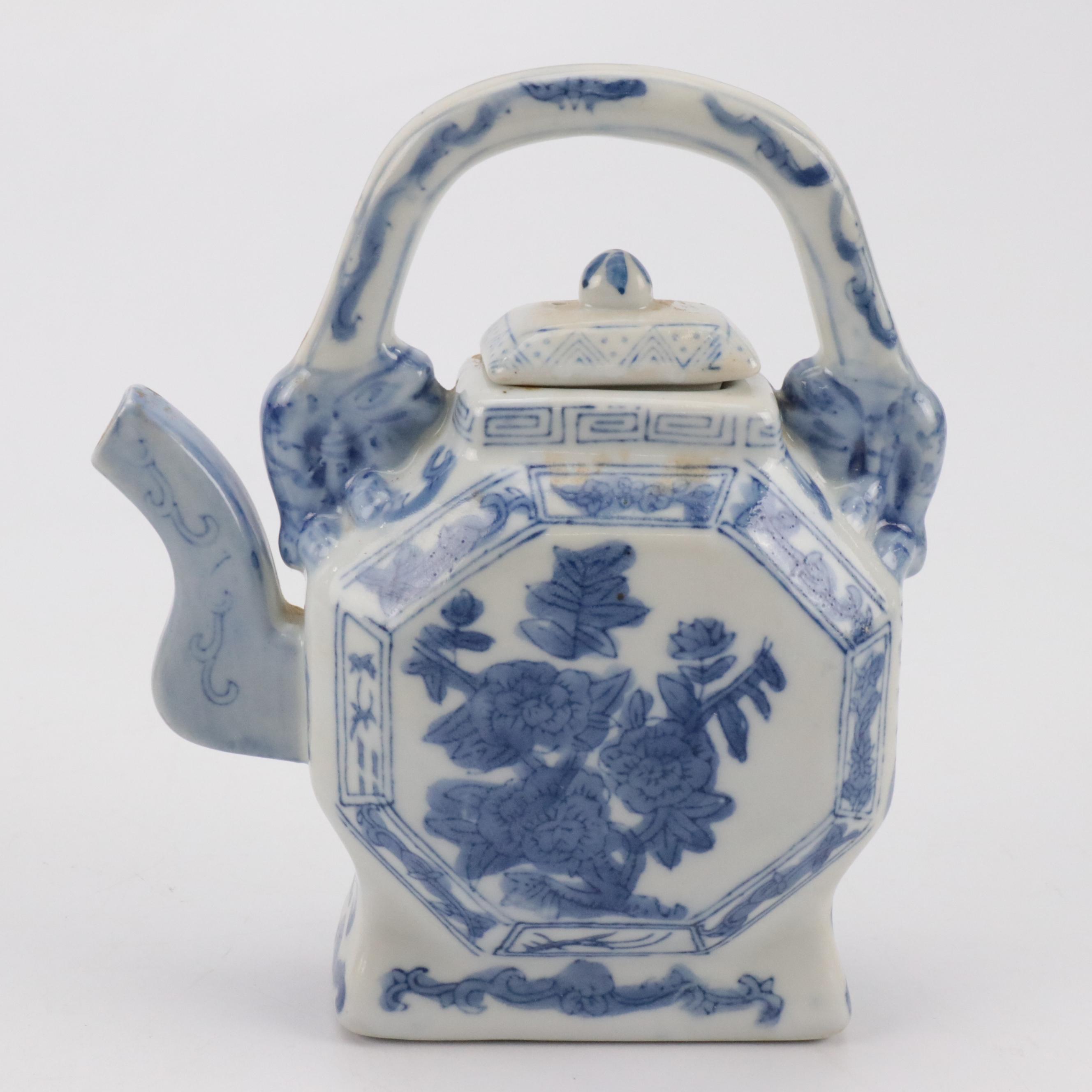 Chinese Blue and White Porcelain Teapots