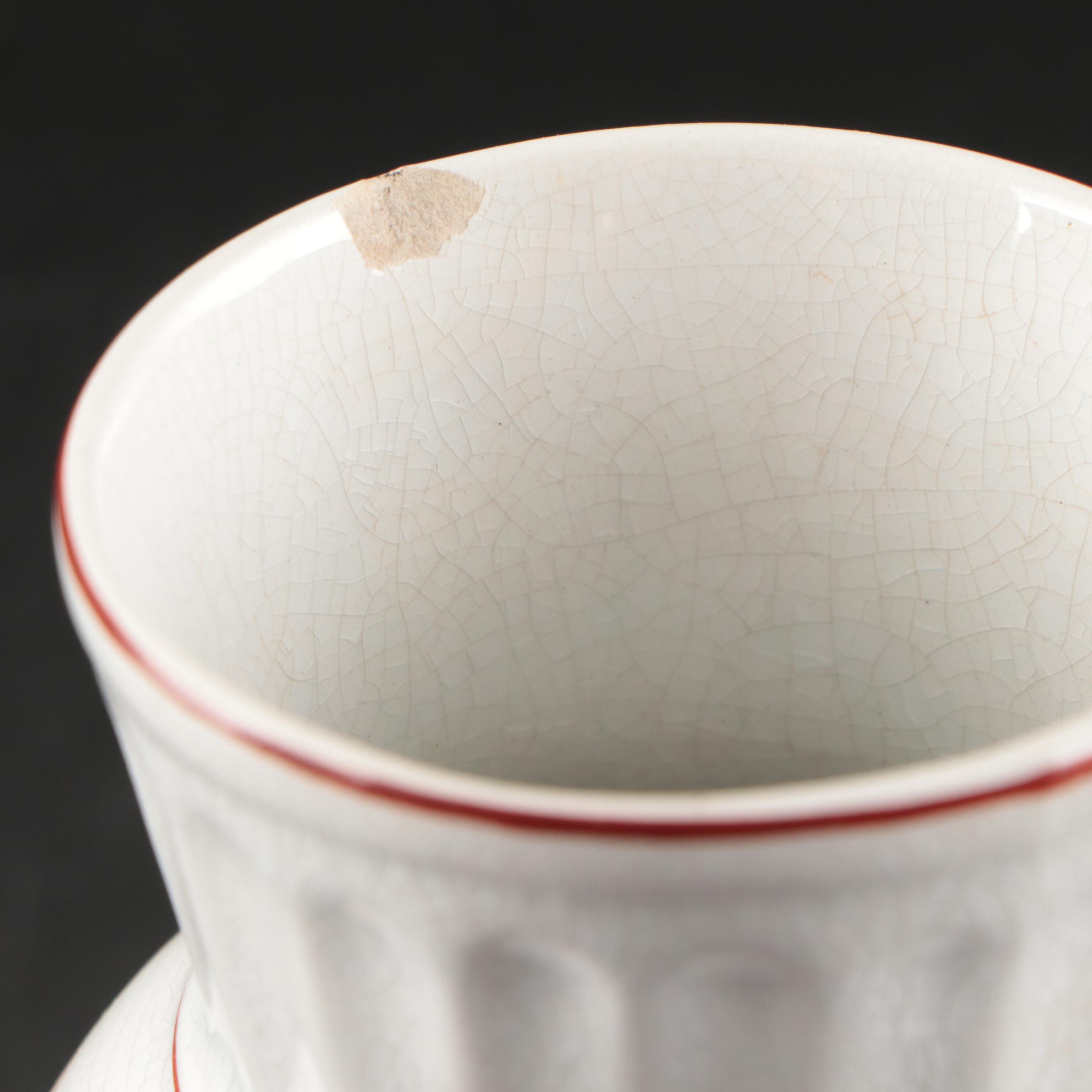 Knowles, Taylor & Knowles "Ionic" Partial Chamber Set and Vodrey Chamber Pot