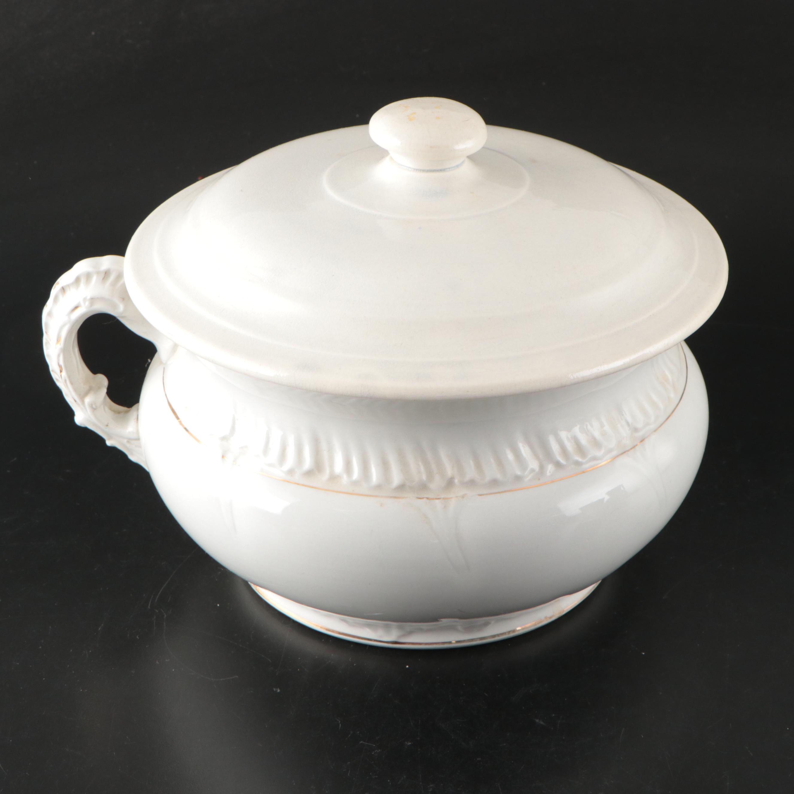 Knowles, Taylor & Knowles "Ionic" Partial Chamber Set and Vodrey Chamber Pot
