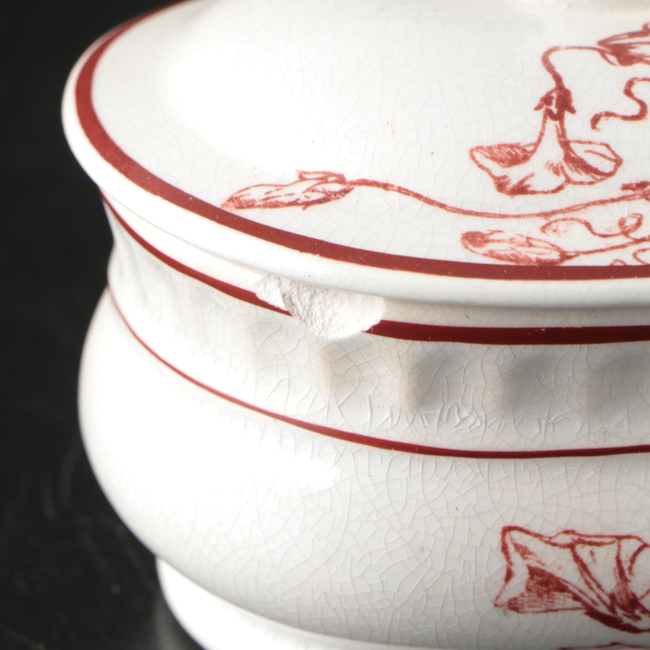 Knowles, Taylor & Knowles "Ionic" Partial Chamber Set and Vodrey Chamber Pot