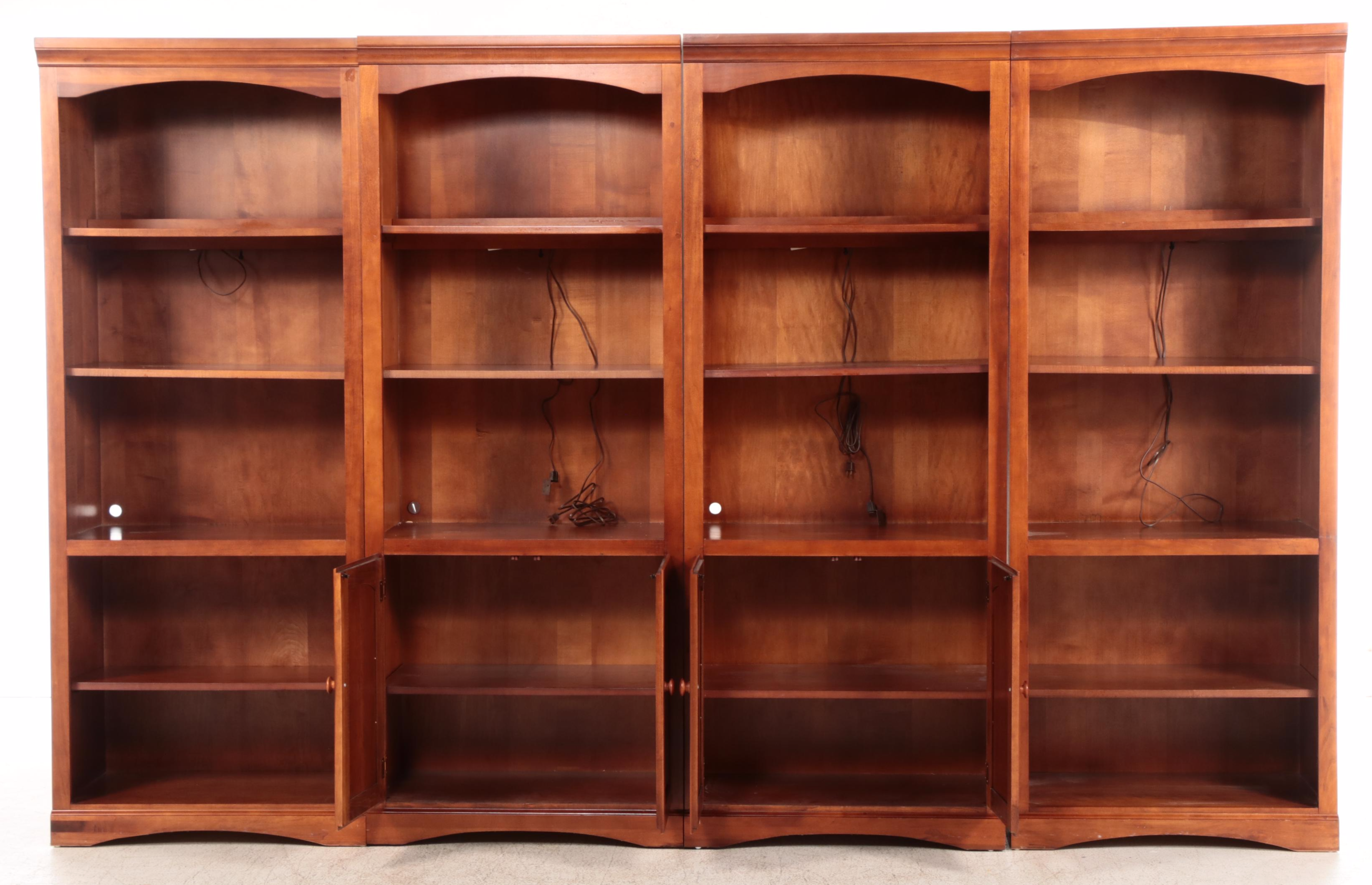 Riverside Furniture Cherry-Finish Wood Wall Unit Bookcases