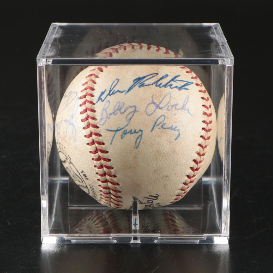 1965 Cincinnati Reds Team Signed Spalding Baseball with Rose, Nuxhall, and More