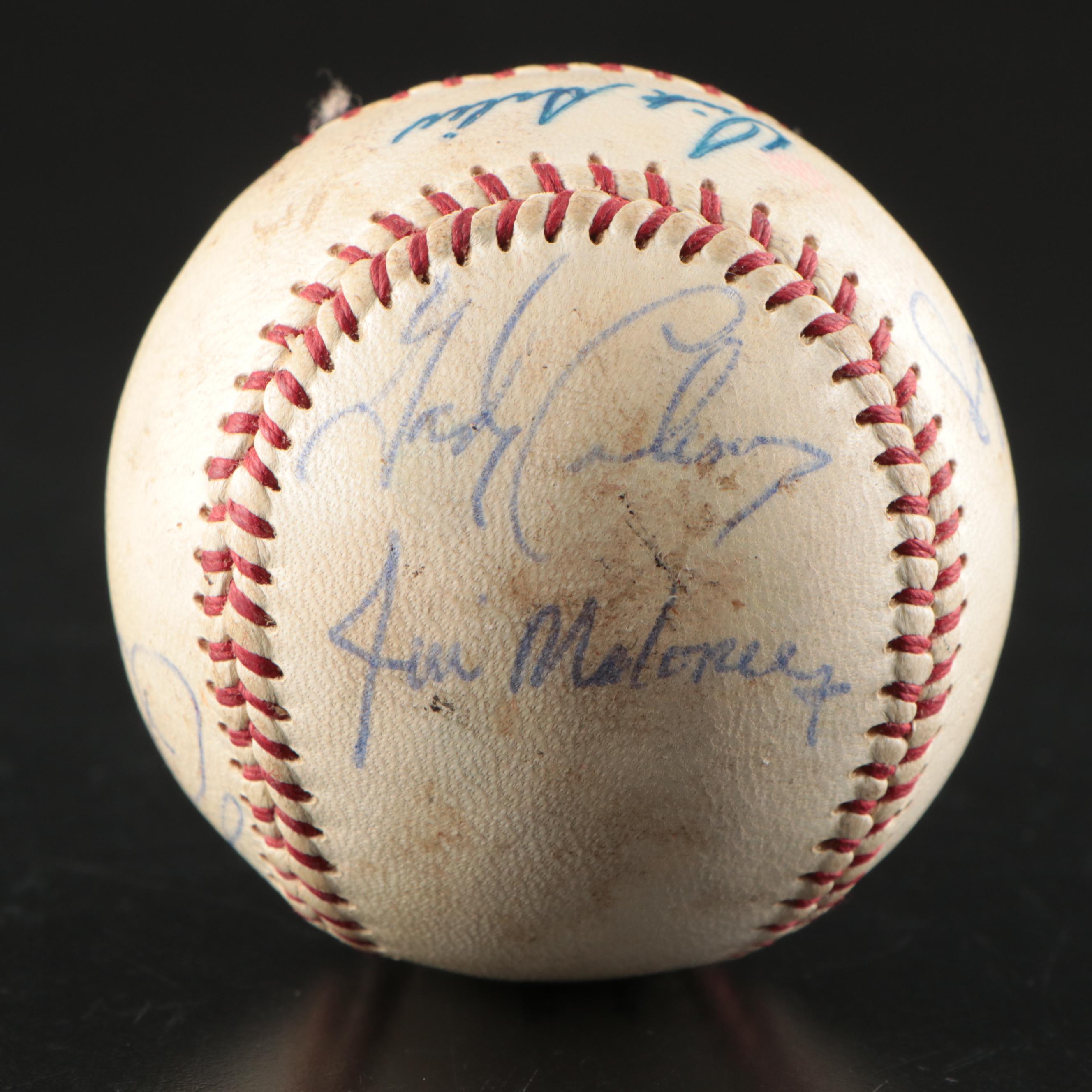 1965 Cincinnati Reds Team Signed Spalding Baseball with Rose, Nuxhall, and More