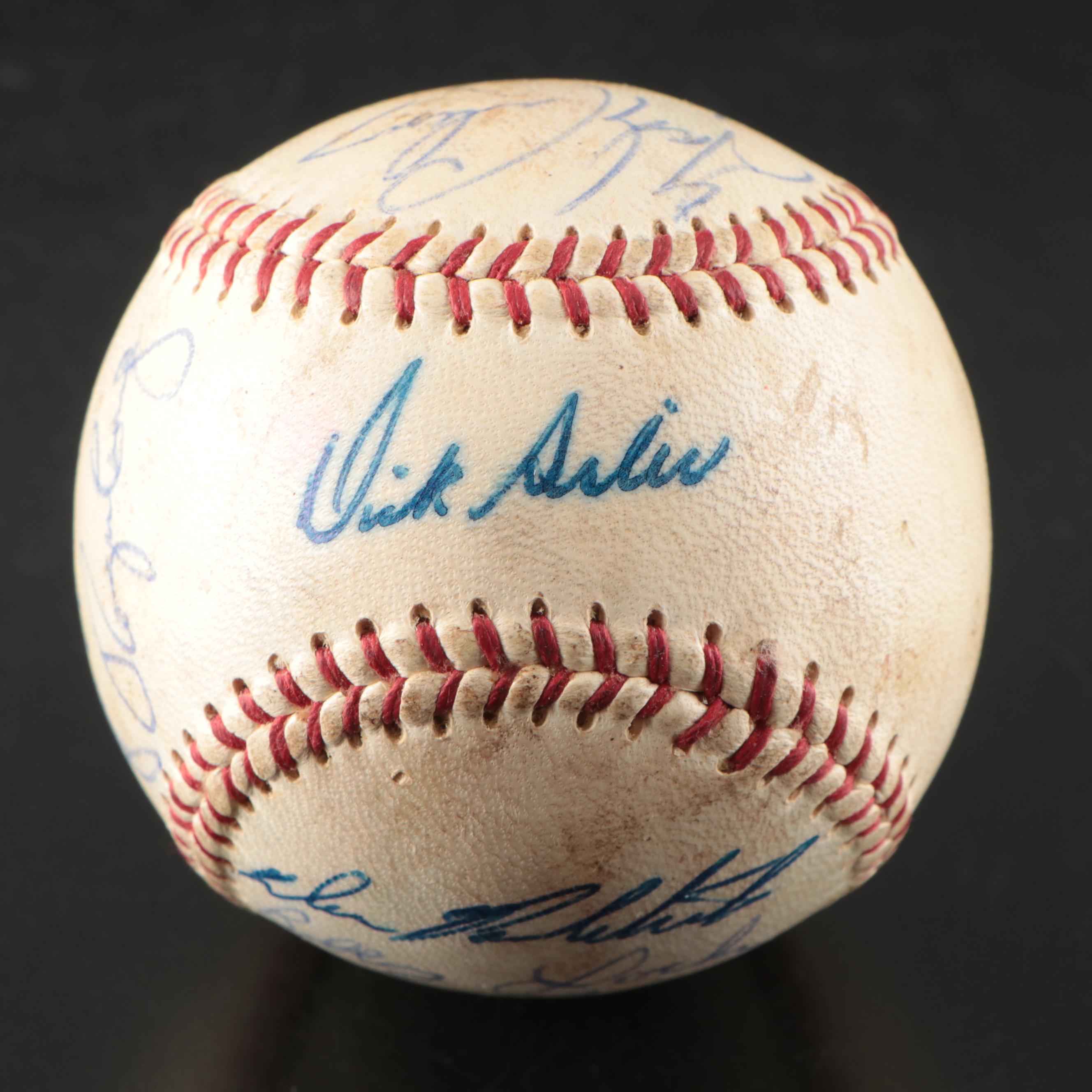 1965 Cincinnati Reds Team Signed Spalding Baseball with Rose, Nuxhall, and More