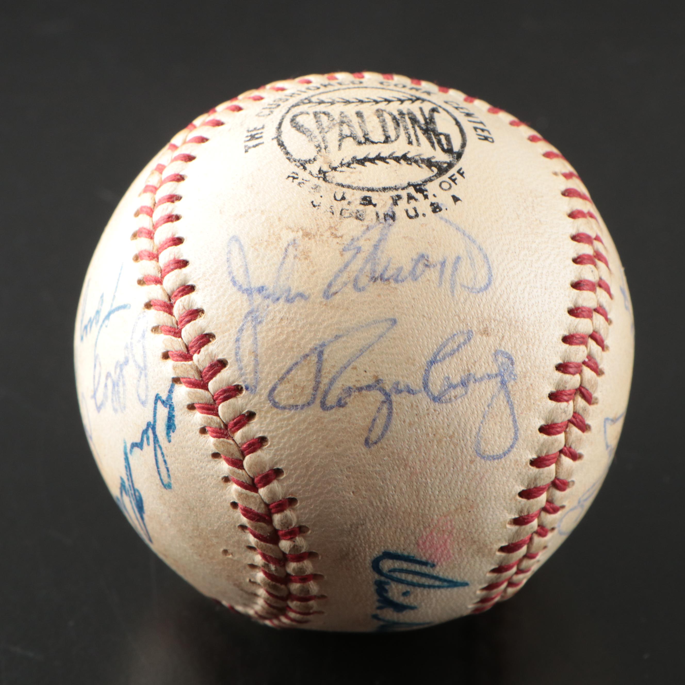 1965 Cincinnati Reds Team Signed Spalding Baseball with Rose, Nuxhall, and More