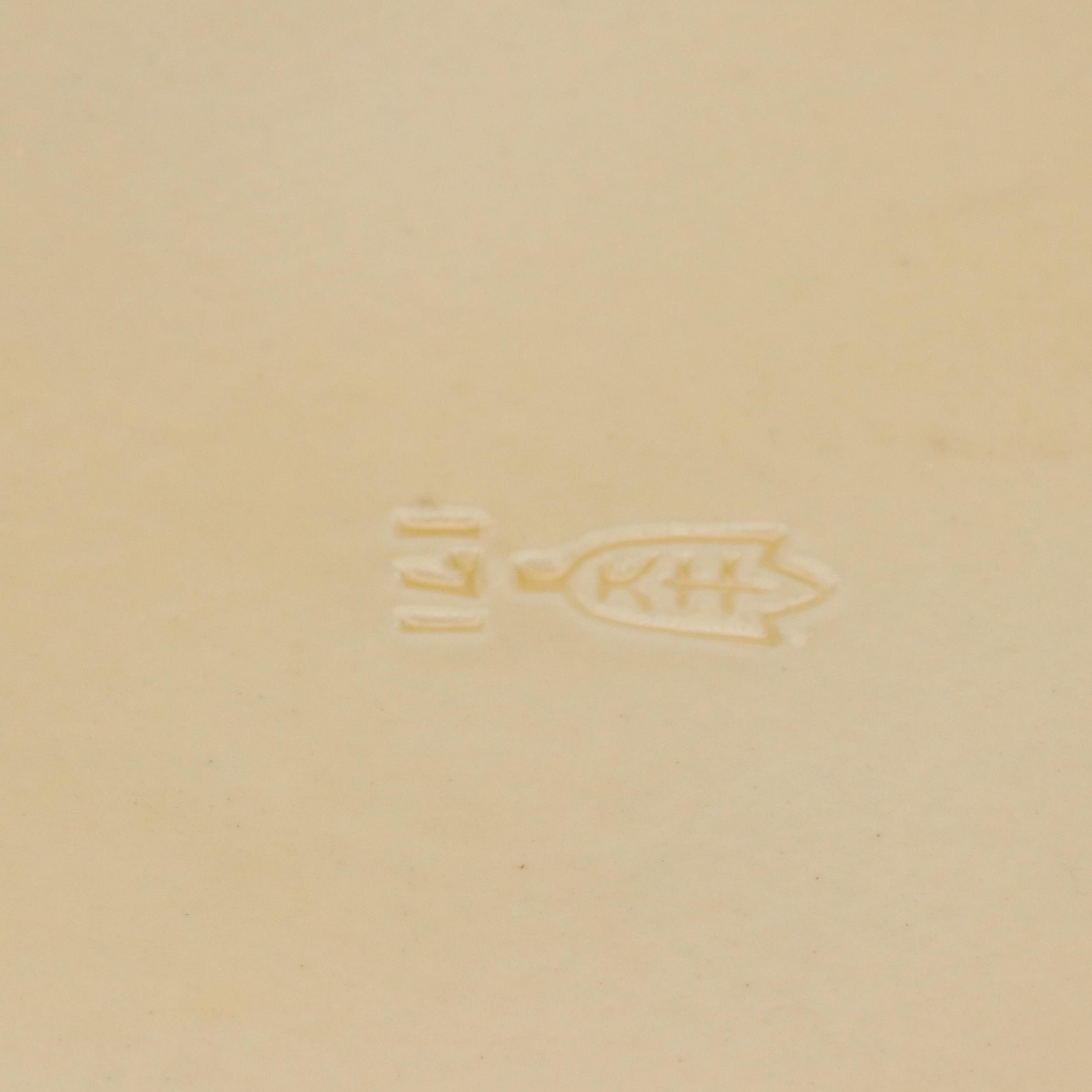 Kenton Hills Ceramic Footed Bowl and Plate, Mid 20th Century